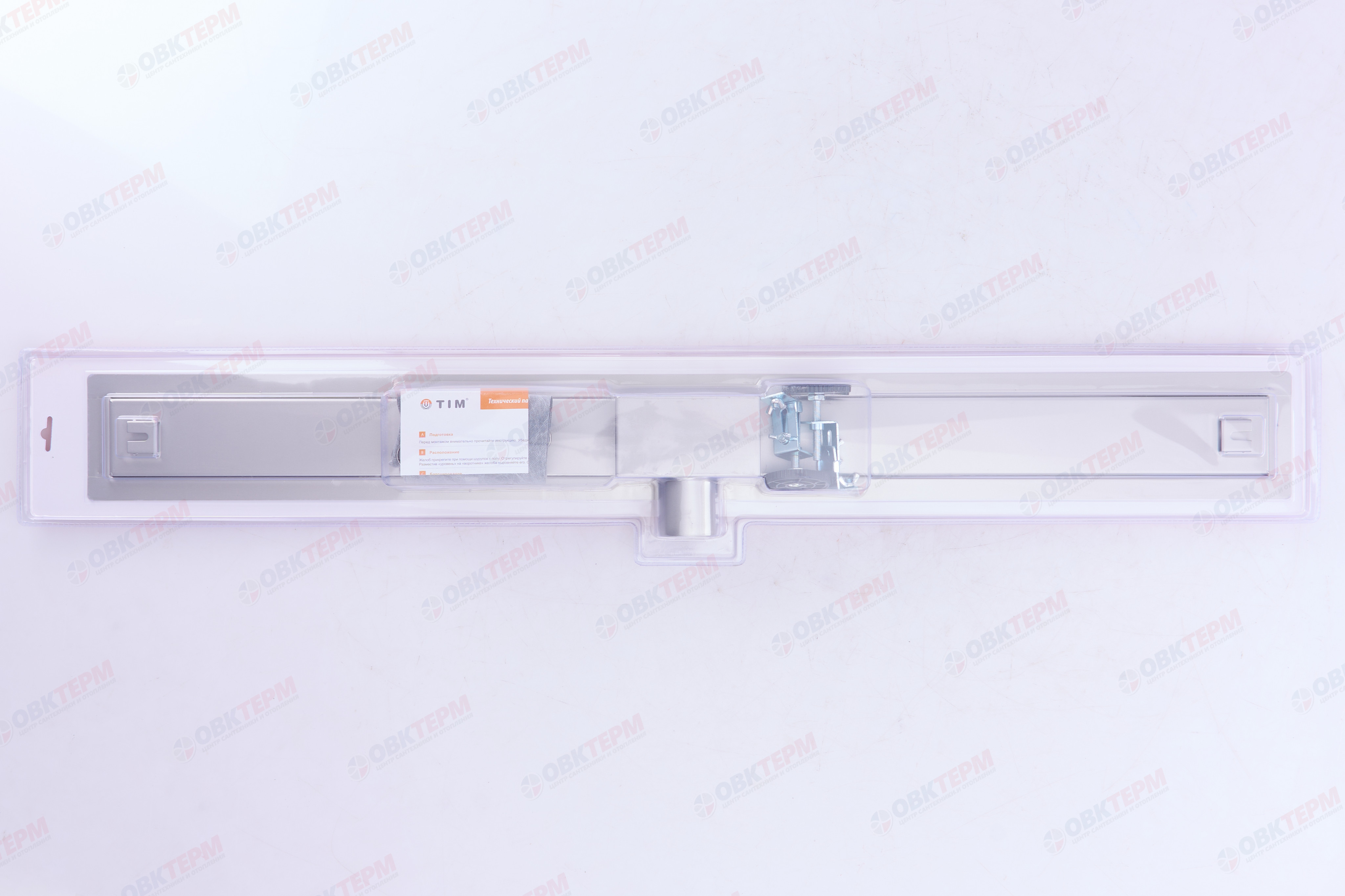 Трап-лоток100 см под кладку плитки нерж (сухой +гидрозатвор) TIM BAD4510002   (1шт/4упак) - Изображение №4