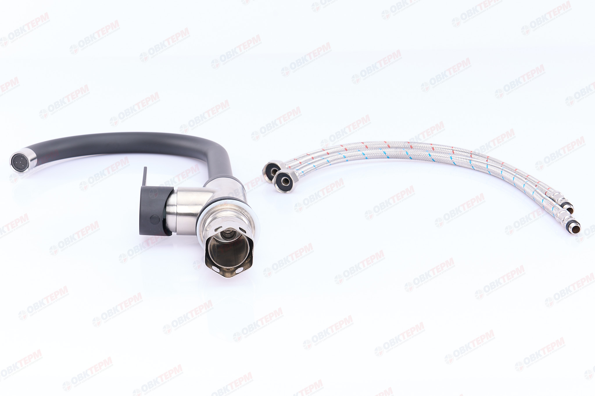 Смеситель д/кухни нерж/сталь ZERIX MADRID-011 BLACK (черный) (10 шт/ящ) - миниатюра №4