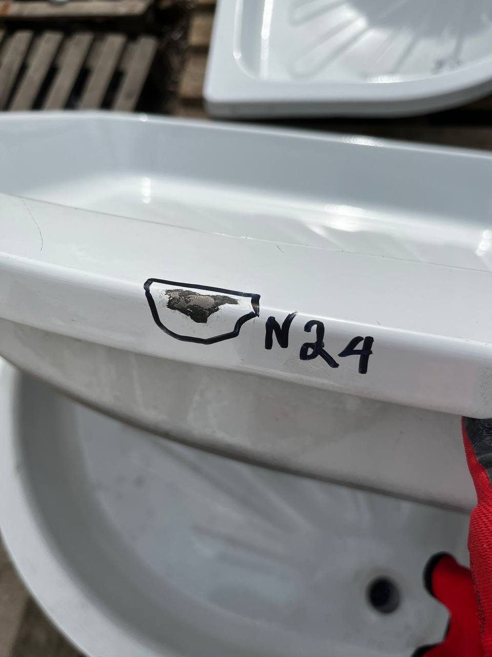 Поддон стальной "Donatony"    90* 90* 16 полукруглый  (С ДЕФЕКТОМ) - миниатюра №21