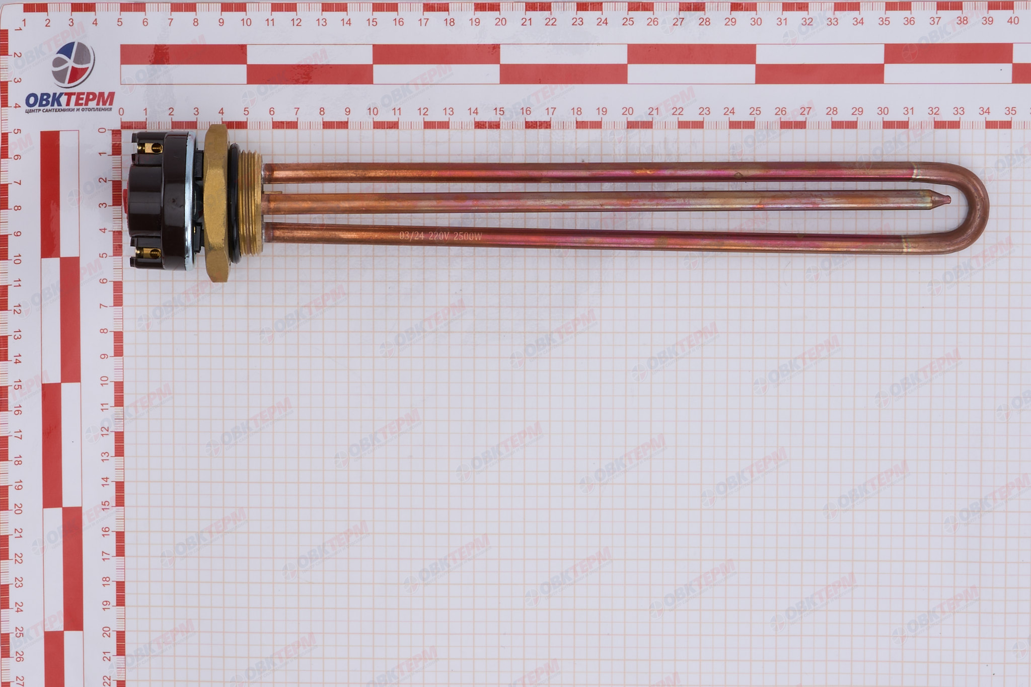 ТЭНовая группа RDT 2,5 кВт 70гр. ИТА+ (с термостатом, прокладкой) - миниатюра №7