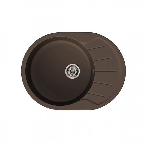 Мойка овальная  575*445*210мм Hiekka Suklaa GRANMILL 20 шоколад - изображение №1