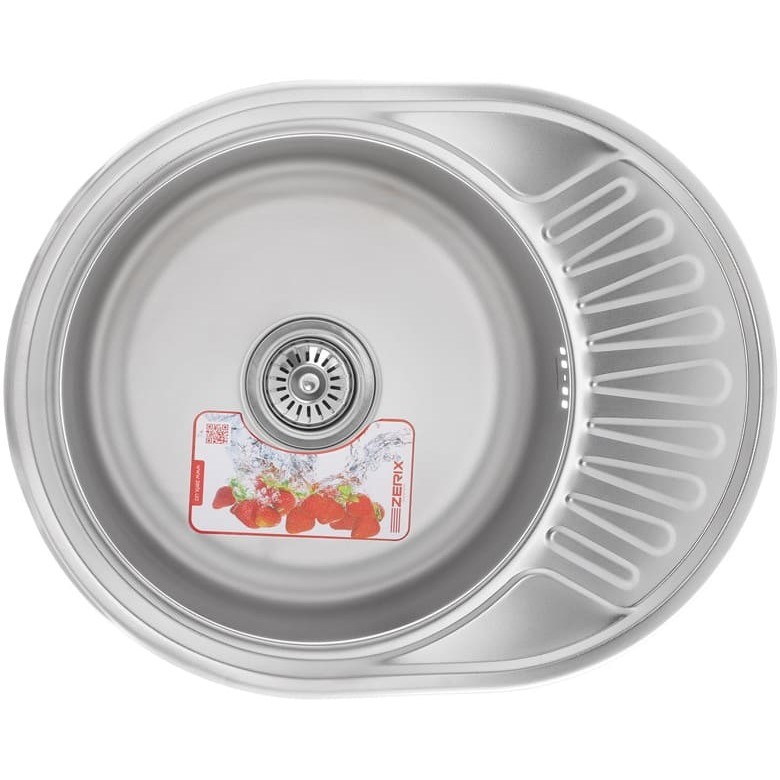 ZERIX мойка Z5745-06-160E (SATIN) ВРЕЗНАЯ /сифон (10шт/ящ) - Изображение №1