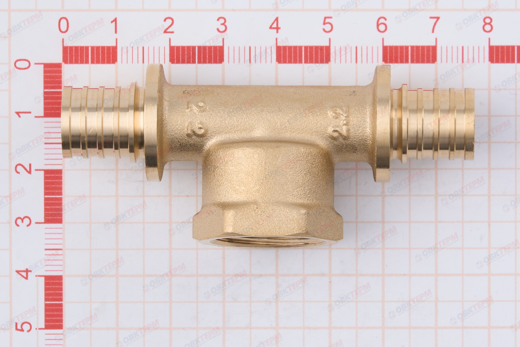 Тройник  аксиальный 16-2,2 х 1/2"в х 16-2,2       TIM         (120/15шт) - Изображение №4
