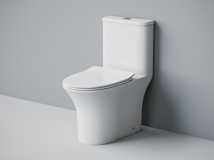 Унитаз-моноблок EVA GOLD SM9614 (безобод, универ. выпуск, дюропласт,SC,Slim,с гофрой и подводкой) - миниатюра №9