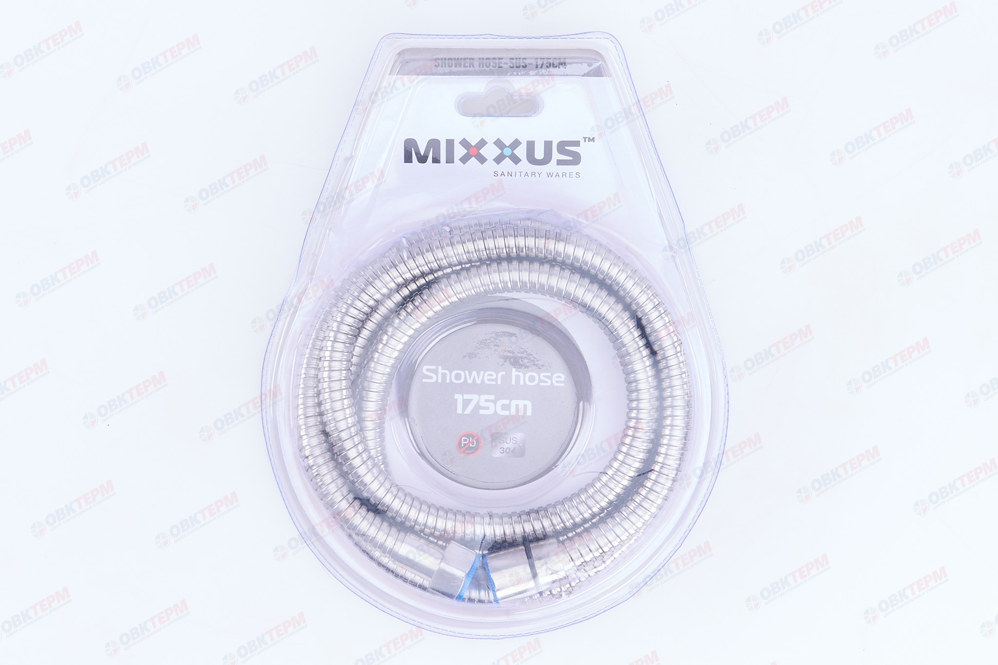 Шланг д/душа MIXXUS Shower hose сатин /175см (оплетка из нерж. стали SUS304)  (100 шт/ящ) - миниатюра №4