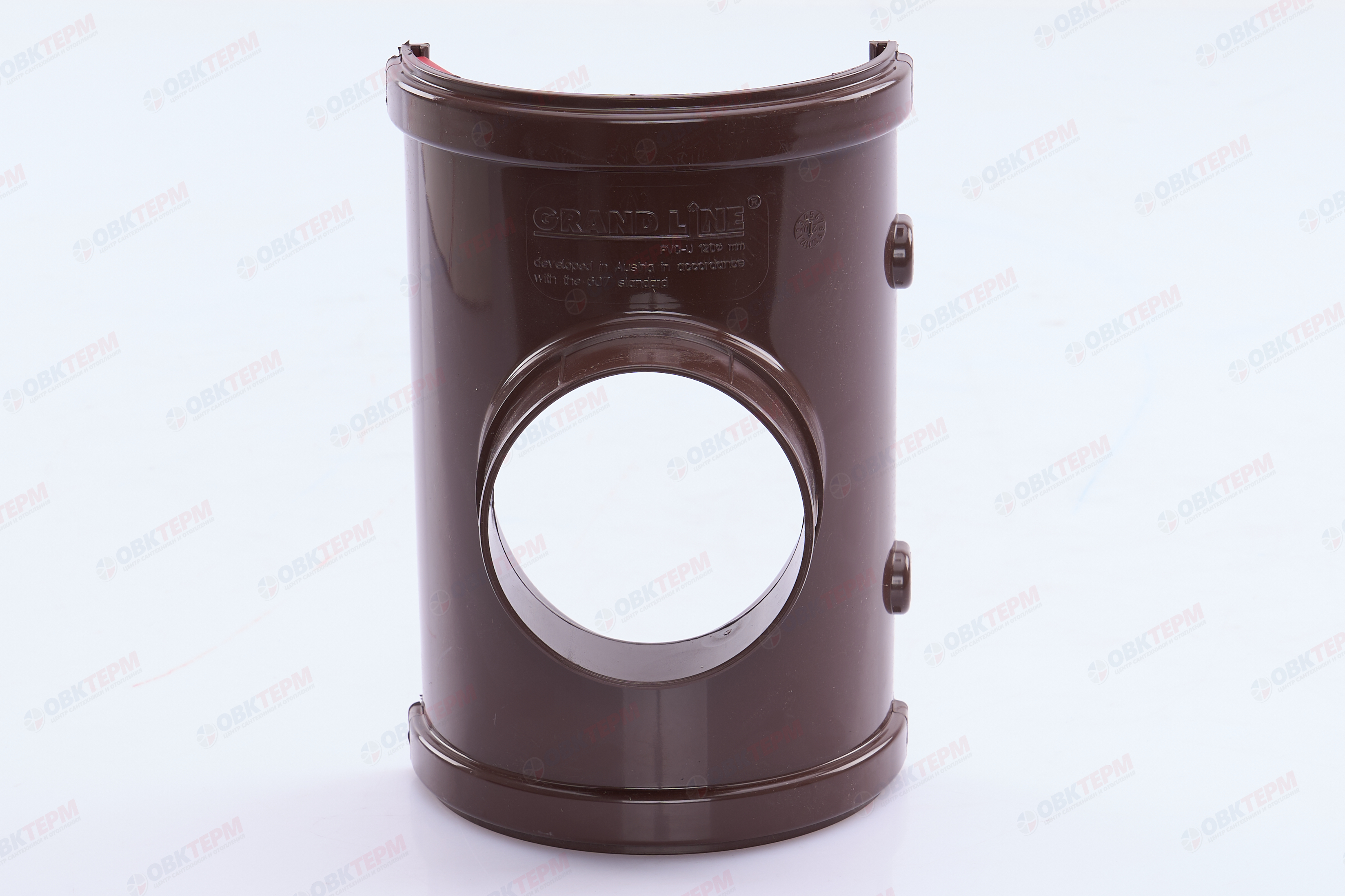 Воронка Классика 120 ПВХ Grand Line шоколад (RAL 8017) (уп. 20шт) - Изображение №5