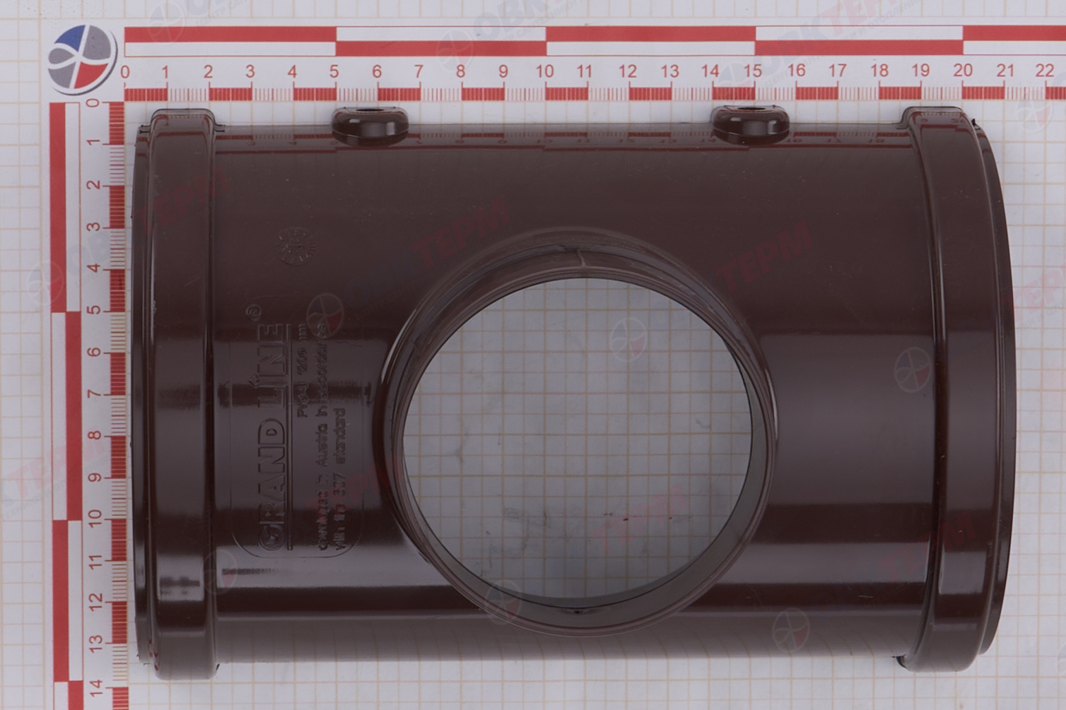 Воронка Классика 120 ПВХ Grand Line шоколад (RAL 8017) (уп. 20шт) - миниатюра №6