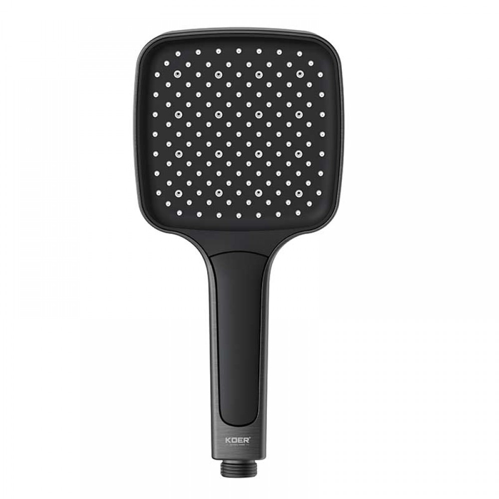 Лейка д/душа ручная KOER KP-0402-07 (3 режима, цвет ГРАФИТ) 115*115мм (30 шт/ящ) - Изображение №2