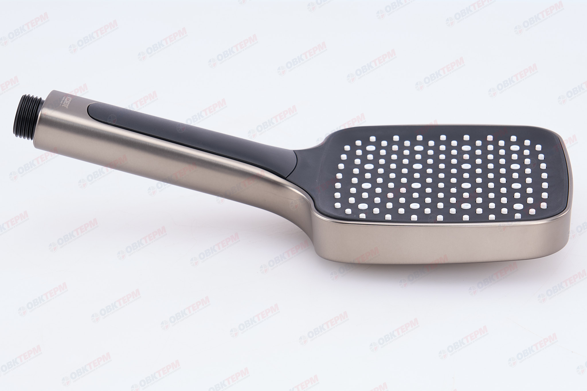 Лейка д/душа ручная KOER KP-0402-07 (3 режима, цвет ГРАФИТ) 115*115мм (30 шт/ящ) - Изображение №4