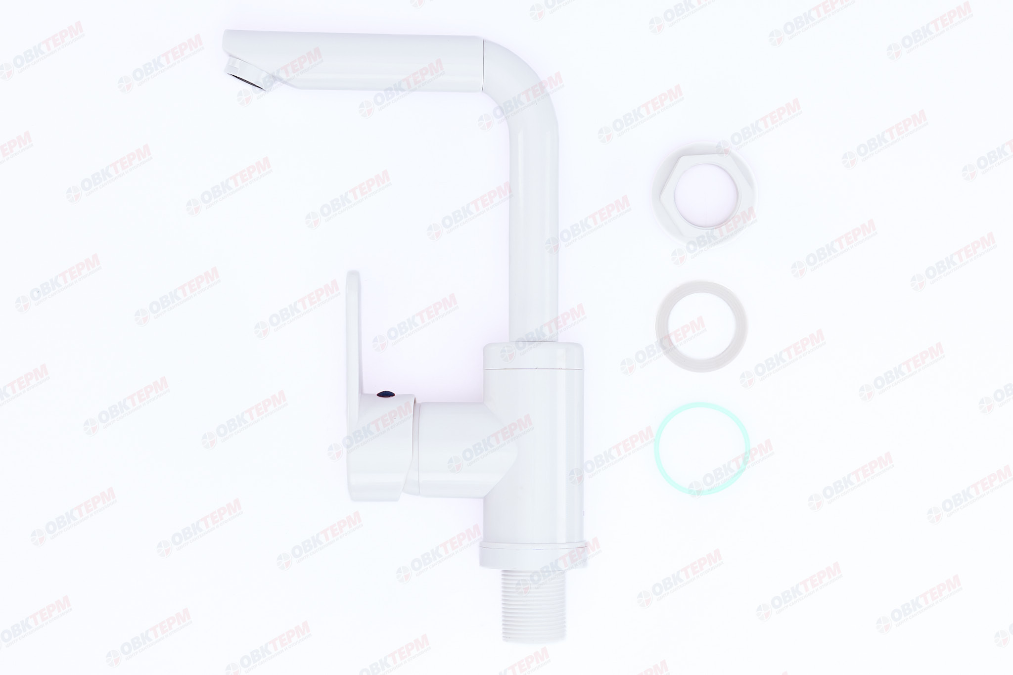 Смеситель для умывальника PLAMIX DIEGO-001-G White (без подводки) (20 шт/ящ) - Изображение №3