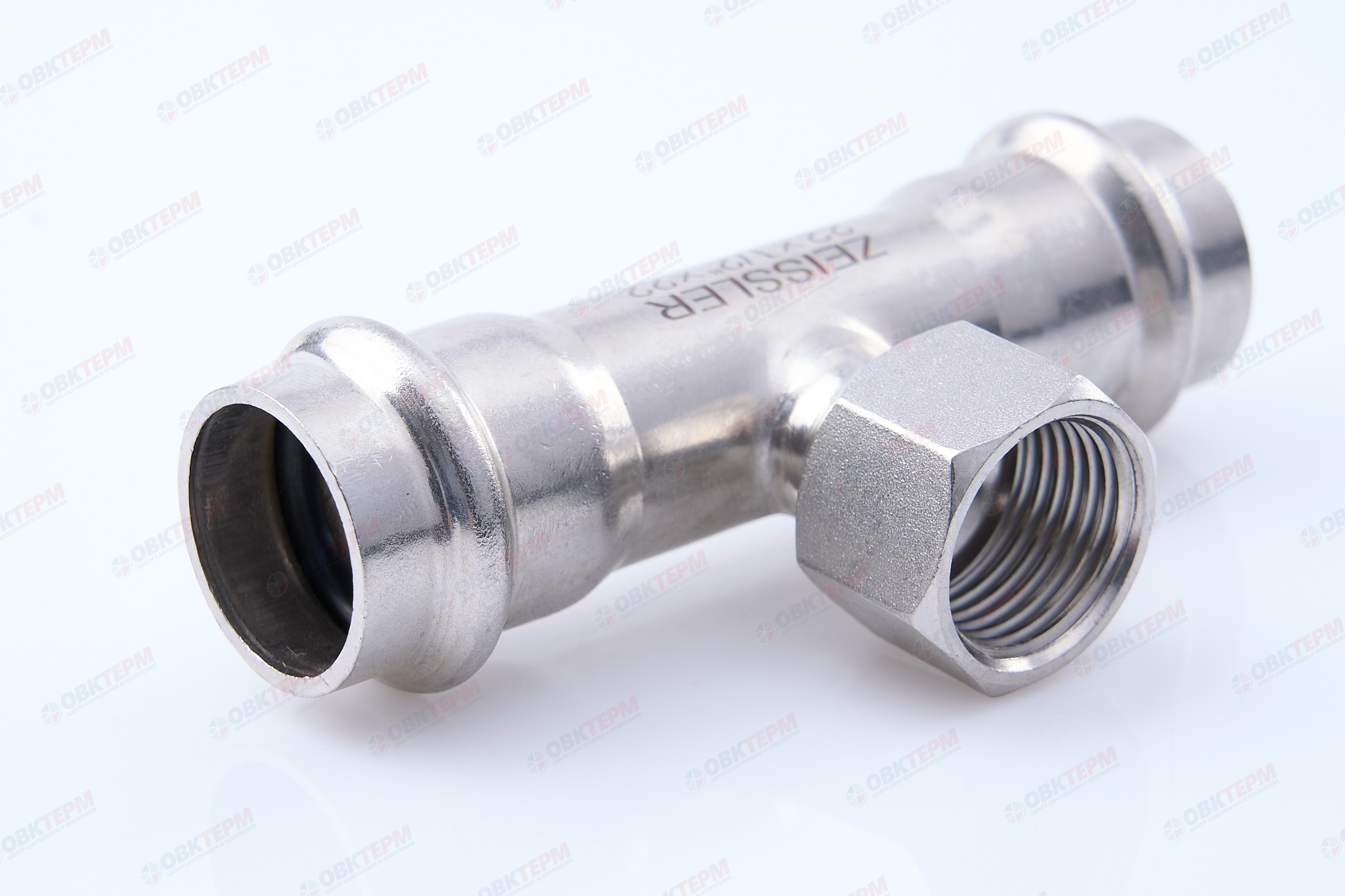 Тройник пресс из нерж.ст. 22  х 1/2"В  х 22  TIM  (50/5) - Изображение №1