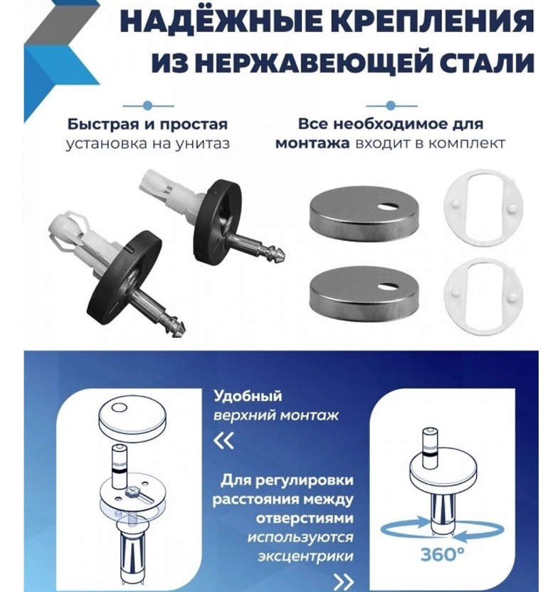 Сиденье Watersense Eva GS, дюропласт, с микролифтом, быстросъемное универсальное, ультратонкое - Изображение №3