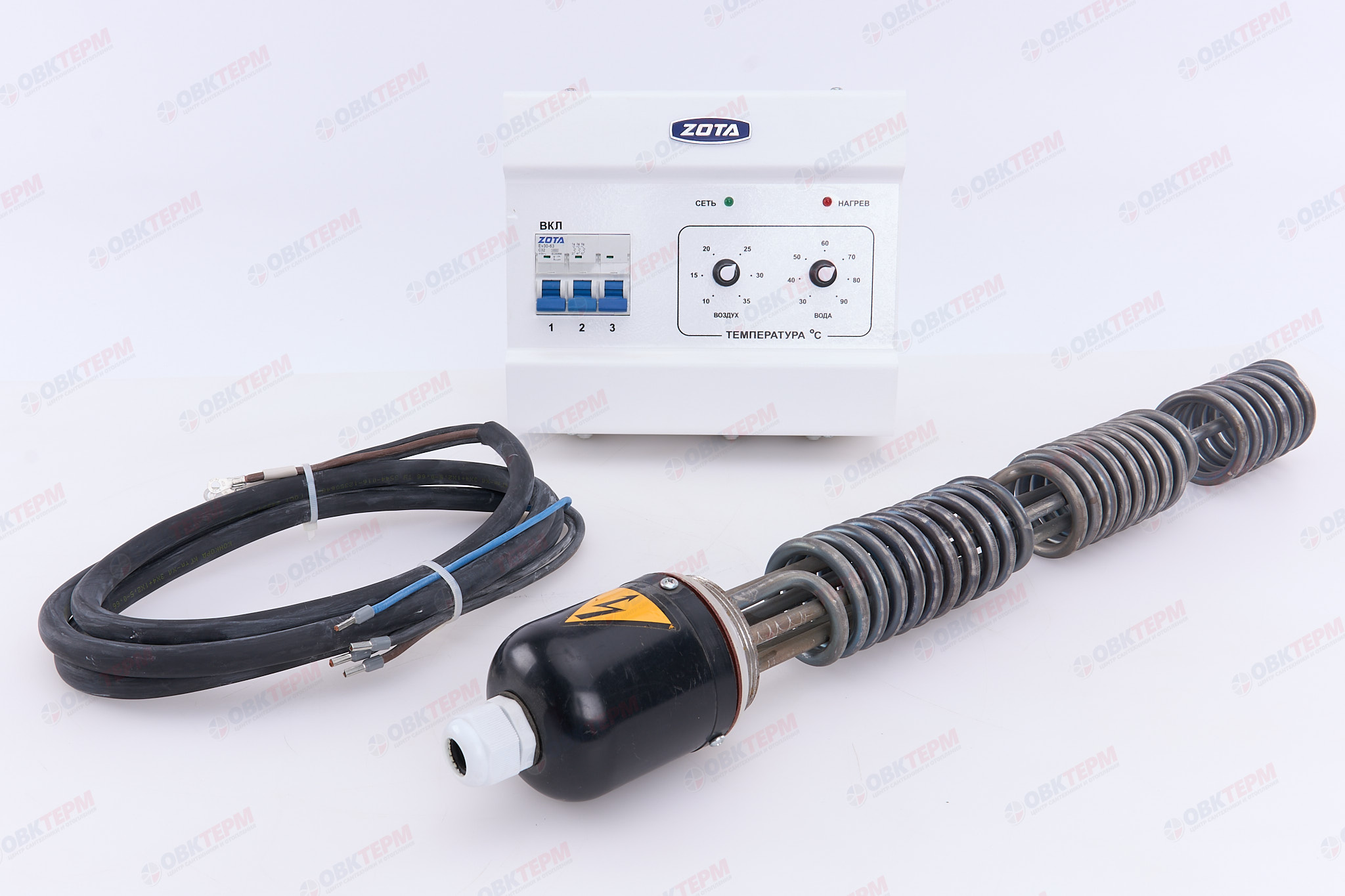 Комплект подключения ТЭНБ-15 кВт (резьба 2") к котлам тв.топливным (без кабеля)   ZOTA - Изображение №1