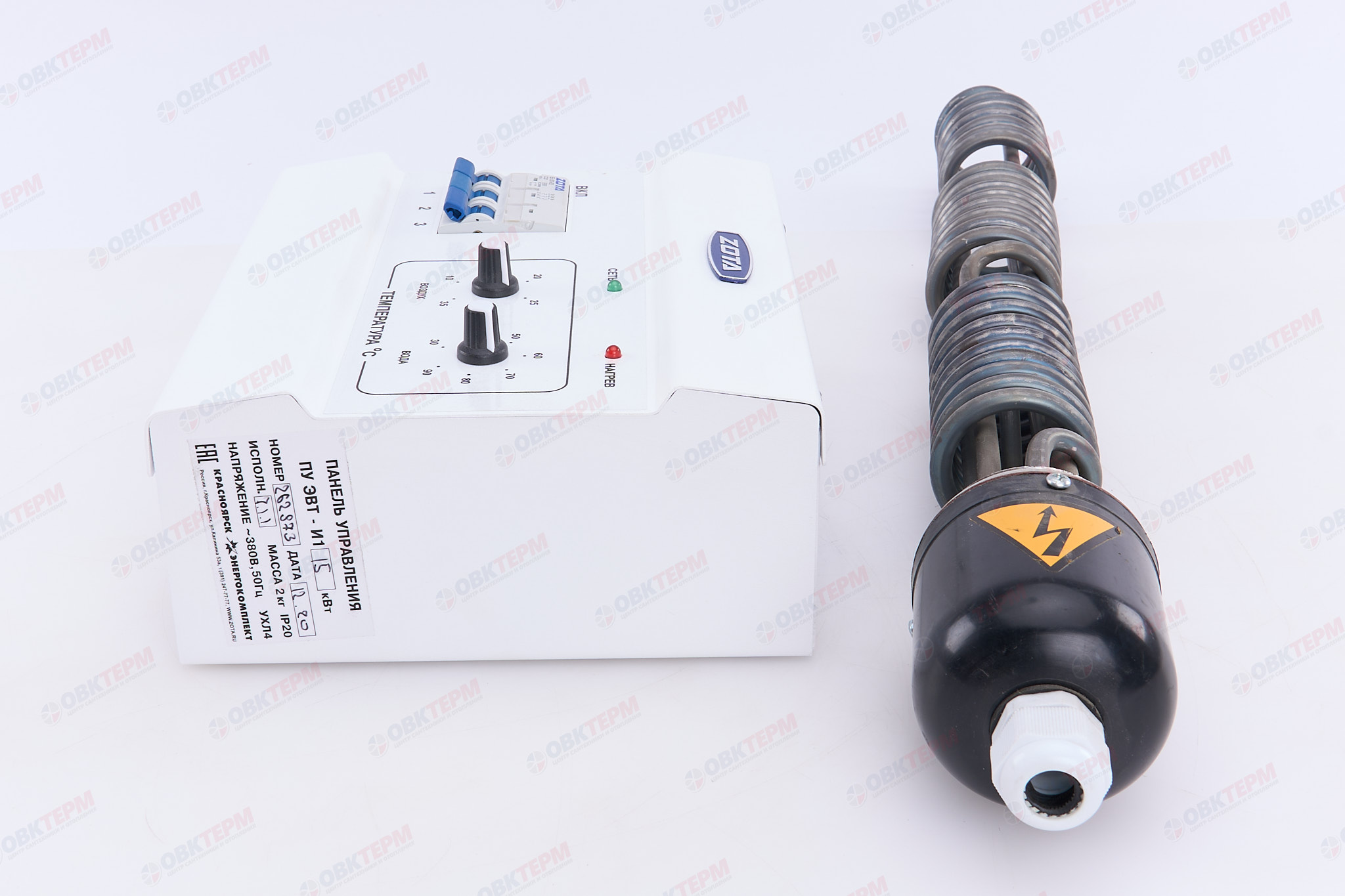 Комплект подключения ТЭНБ-15 кВт (резьба 2") к котлам тв.топливным (без кабеля)   ZOTA - Изображение №4