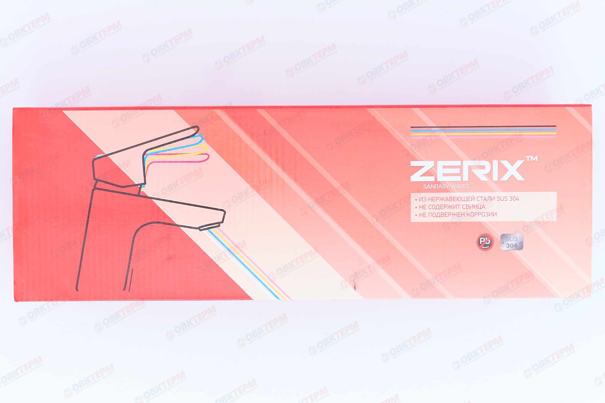 Смеситель д/ванны нерж/сталь ZERIX - ASA-006 (EURO) 8 шт/ящ - миниатюра №6