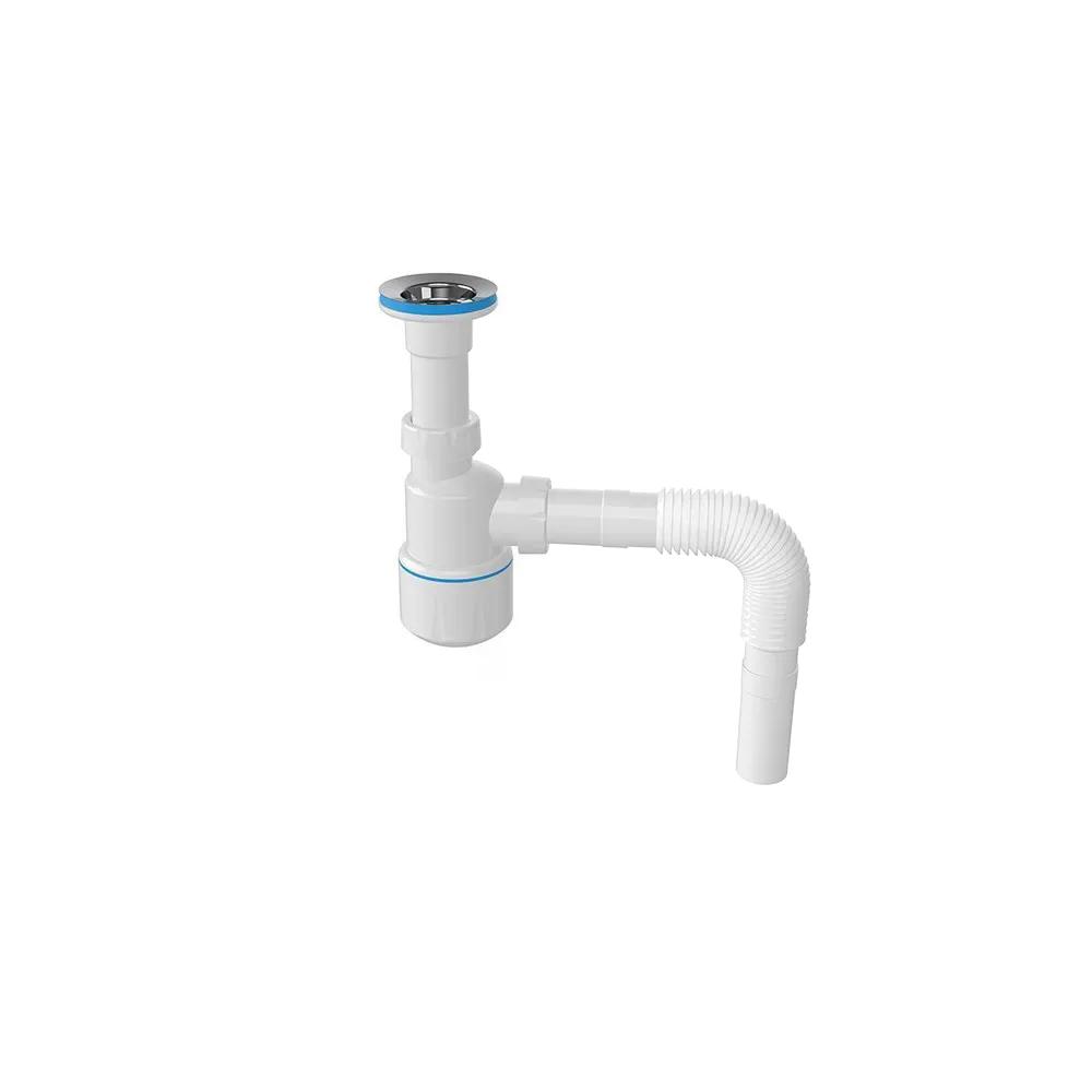 NOVA Сифон для умывальника 1050 1 1/4 с неразборным выпуском 64мм (1шт/40упак) - Изображение №1