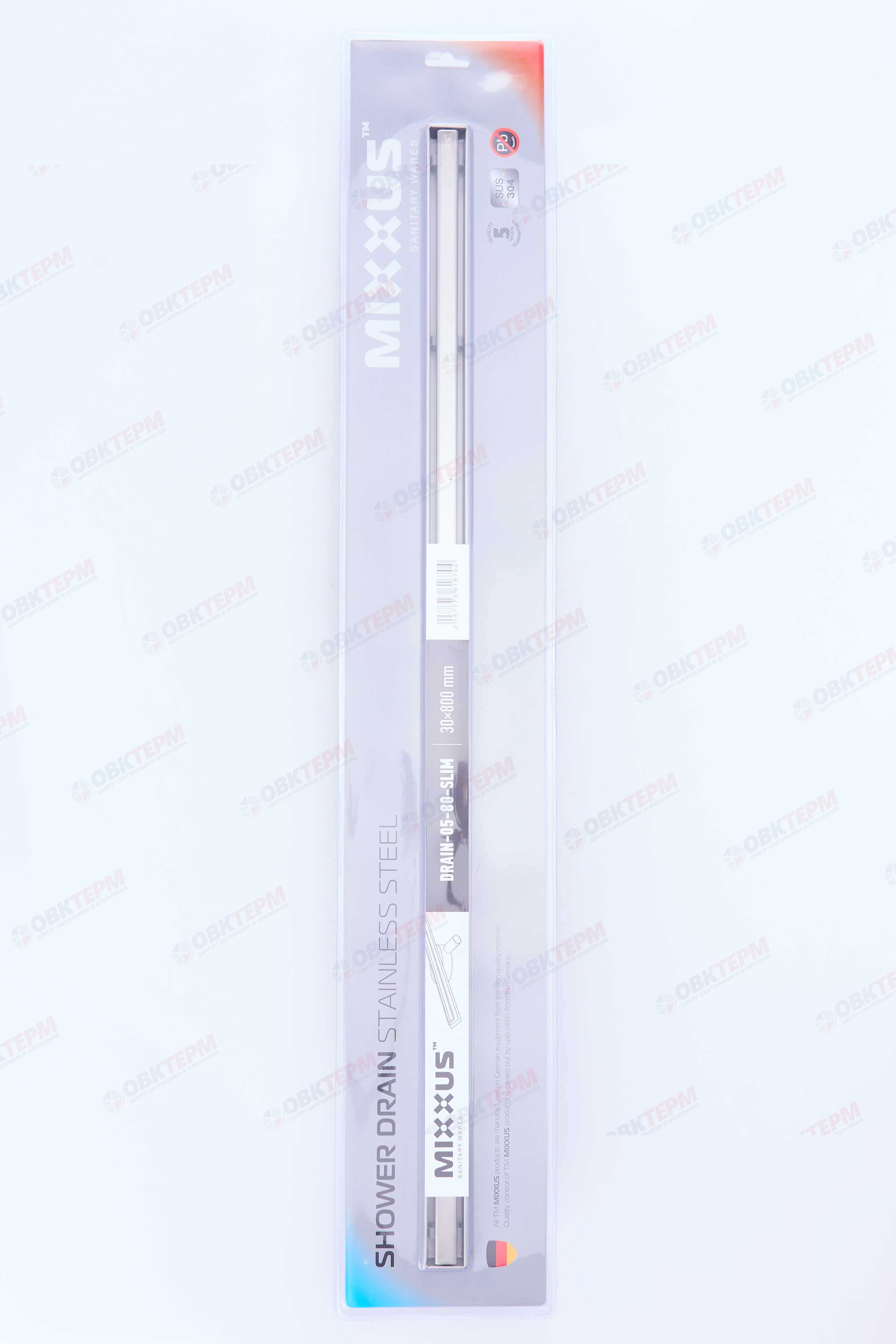 MIXXUS  Душевой трап из нерж. стали DRAIN-05-80-SLIM   30x800мм (36шт/ящ) - Изображение №3