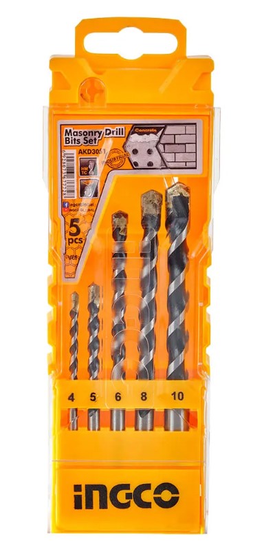 Набор сверл по бетону 5шт. INGCO AKD3051 - Изображение №1