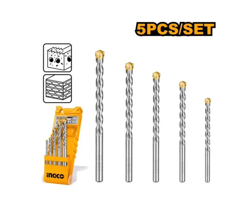 Набор сверл по бетону 5шт. INGCO AKD3051 - Изображение №2