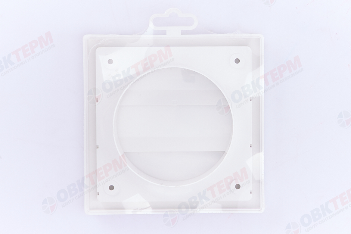 Решетка вентиляционная КФ Ш150*В150, с фланцем d100, жалюзи (44шт/уп) Эра - миниатюра №8