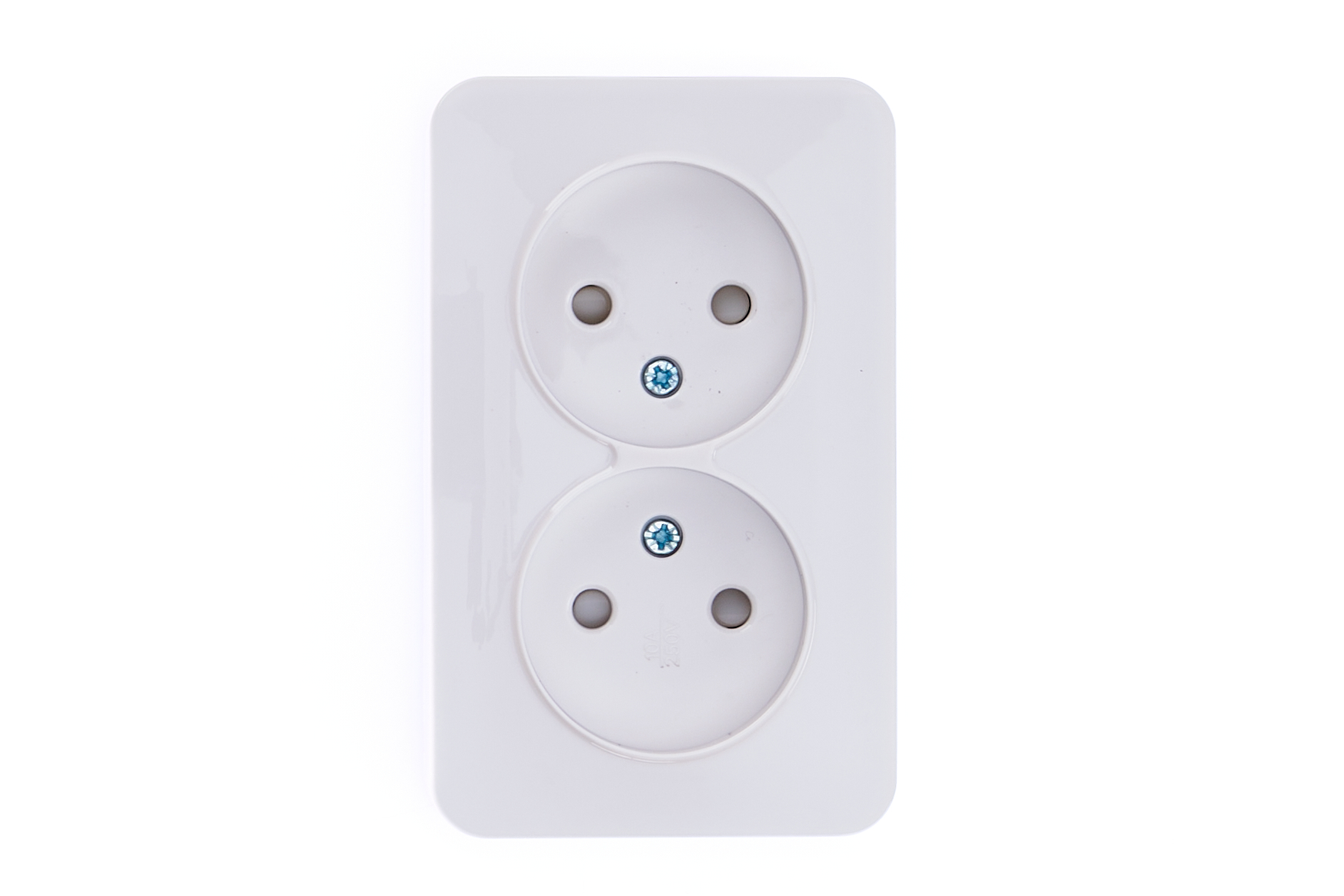 Розетка 2-местная б/з открытой установки, 250В, 10А, IP20, серия София, белый, MST10-12-01 - Изображение №3