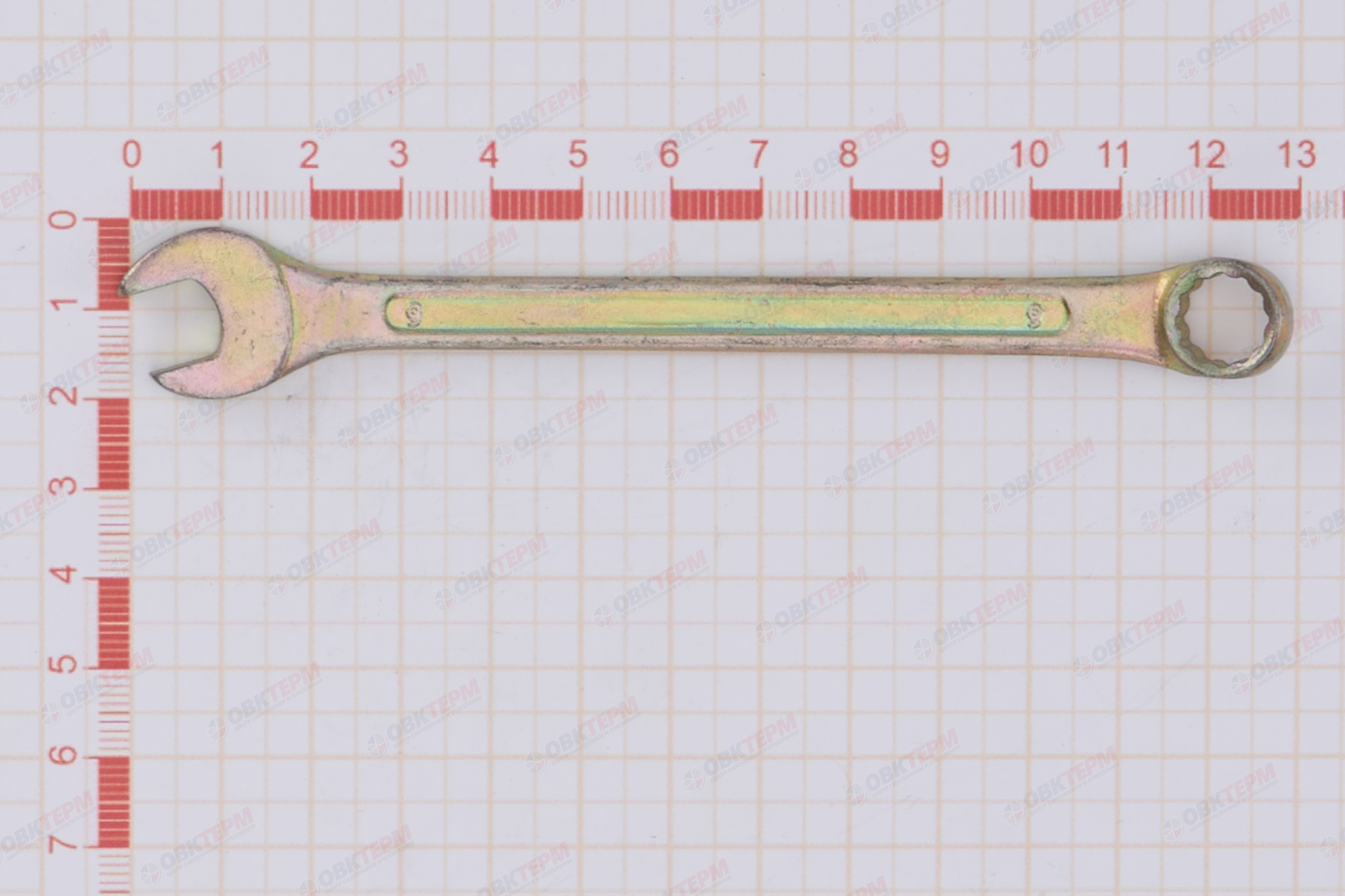 Ключ комбинированный 9 мм, углеродистая сталь, желтое цинковое покрытие InWork - миниатюра №6