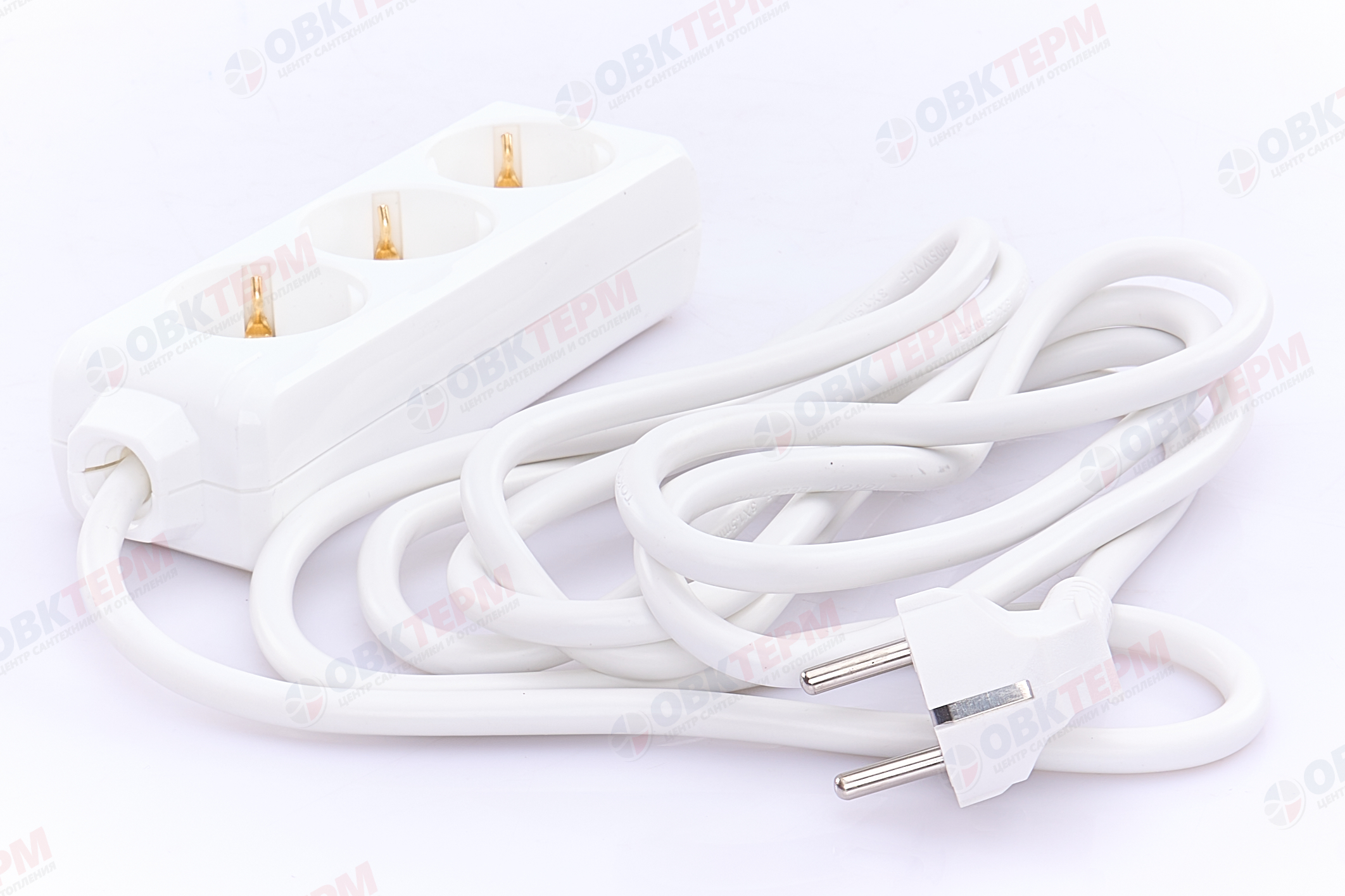 Удлинитель трёхместный 3м с/з, 3х1,5 10А, белый, TOKOV LIGHT - миниатюра №2