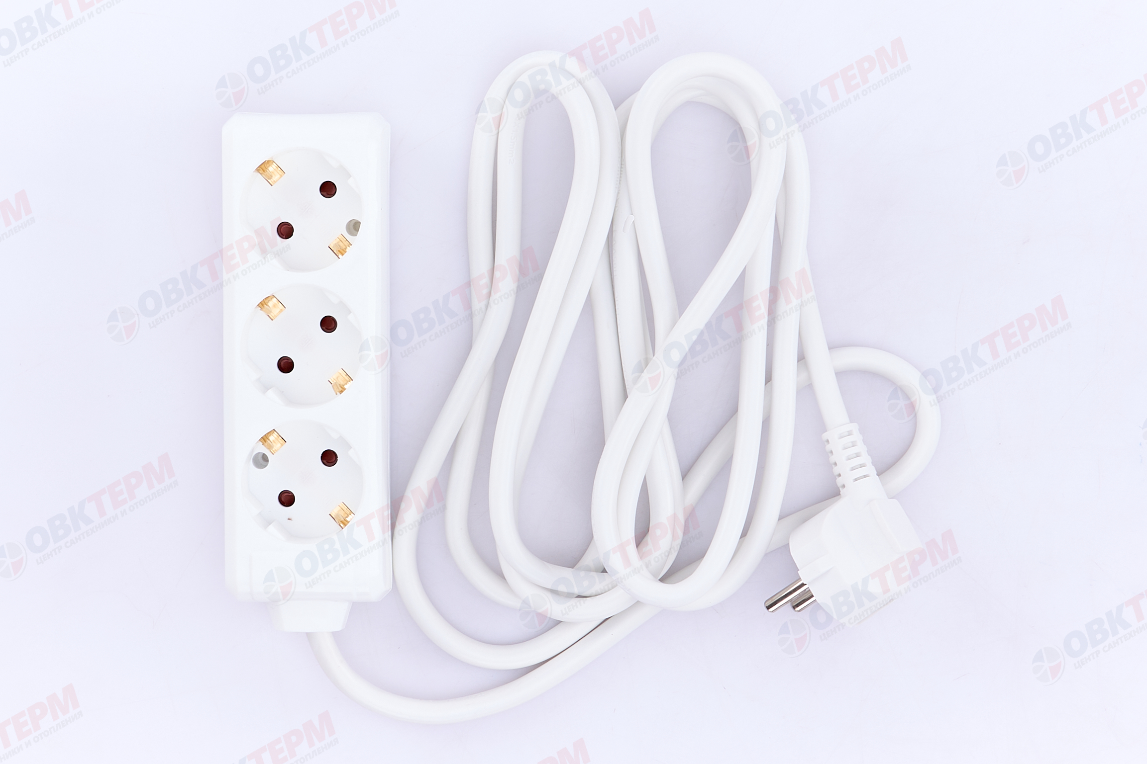 Удлинитель трёхместный 3м с/з, 3х1,5 10А, белый, TOKOV LIGHT - миниатюра №3