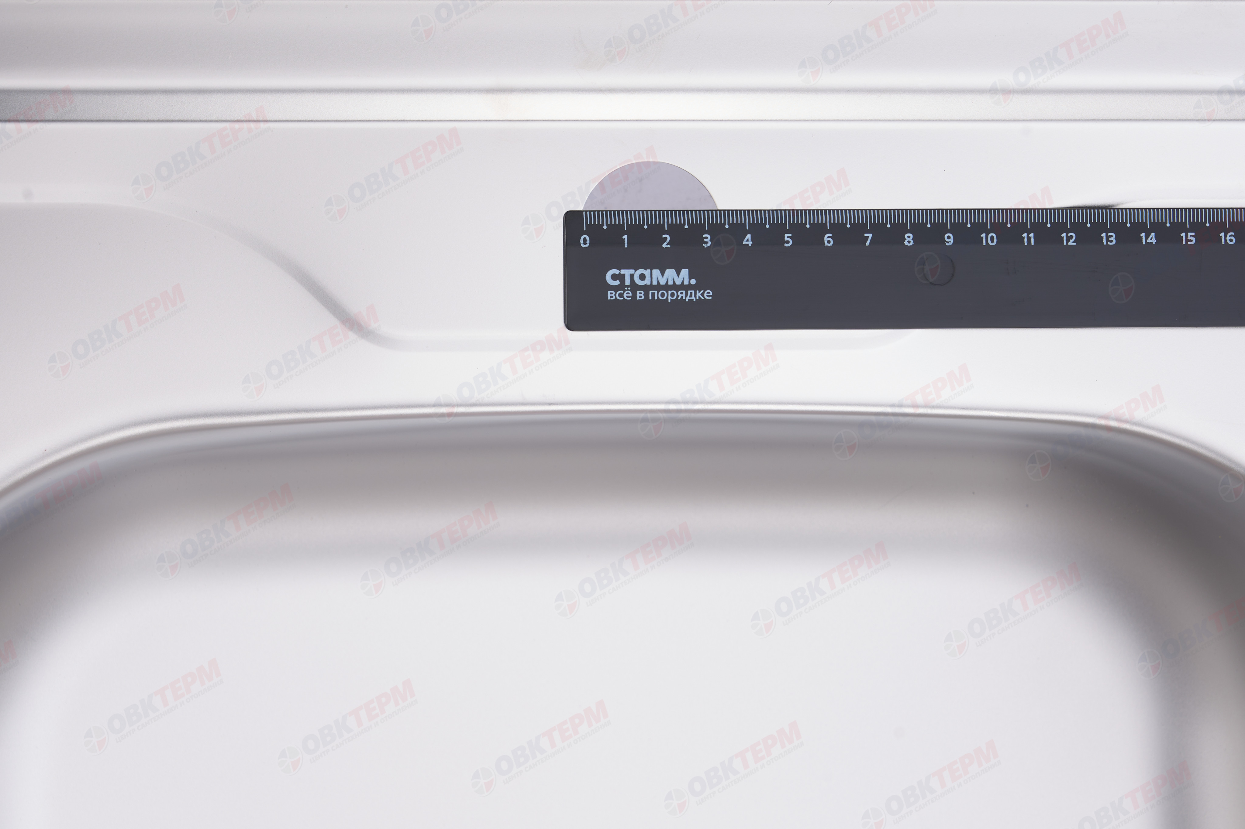 ZERIX мойка Z8060L-08-180E (SATIN) НАКЛАДНАЯ \ с сифоном (7шт/ящ) - миниатюра №11