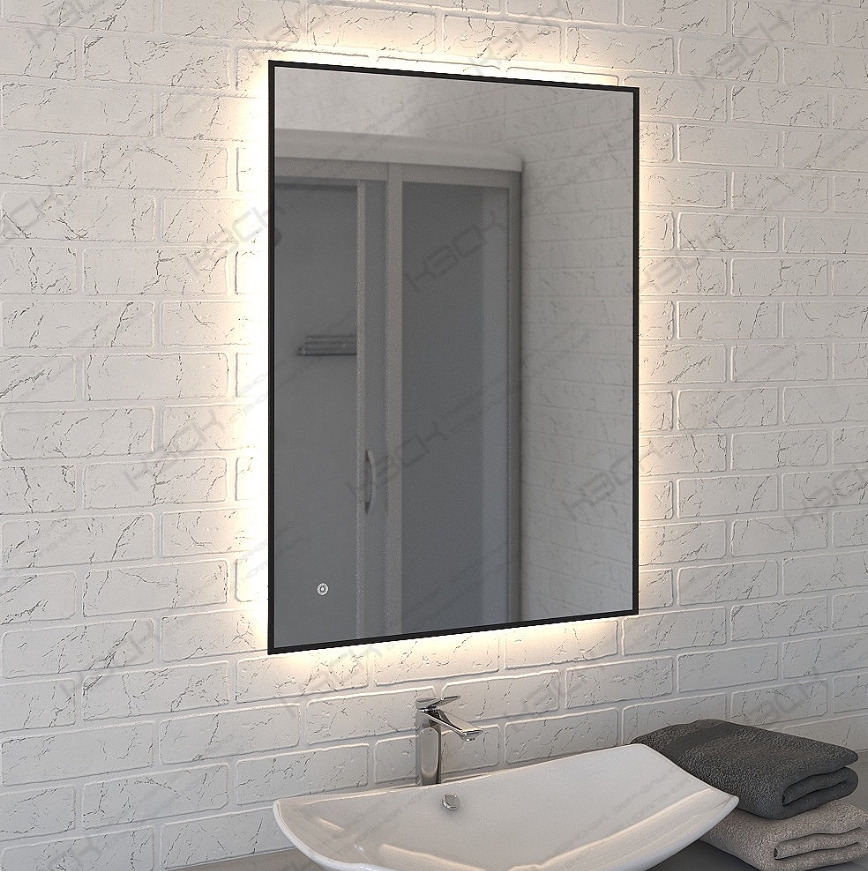 Зеркало  800х600 прямоугольное LED подсветкой 4000К 9,6 Вт/м с сенсорным выкл КЗСК - Изображение №5