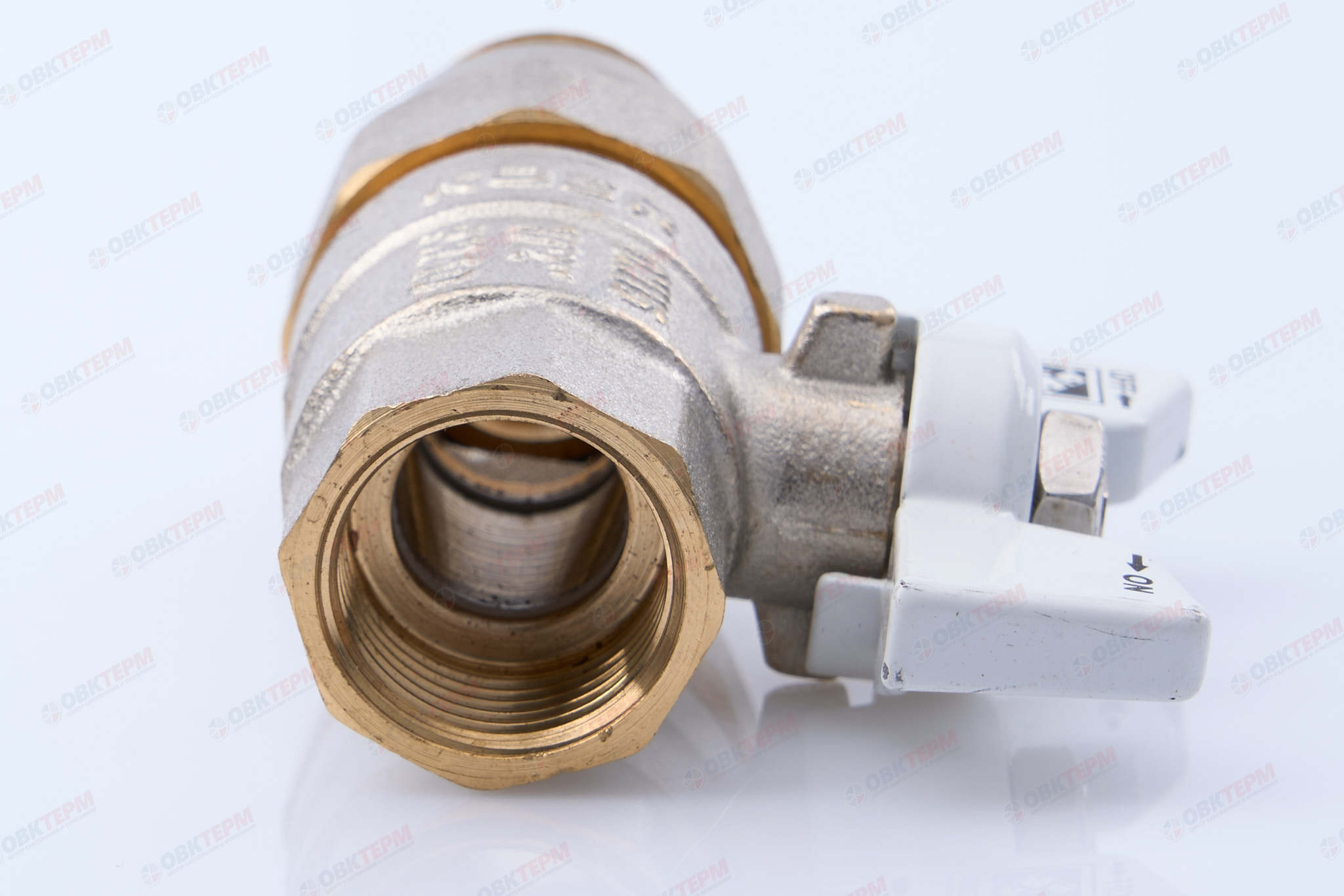 Кран шаровый с американкой "антипротечка"   KOER   1/2"  WHITE (KR.227.W-Gi)  (80шт/ящ) - миниатюра №6