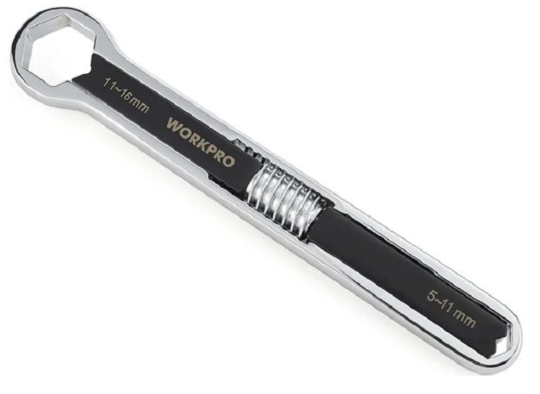 Ключ универсальный регулируемый гаечный (5 -11мм, 11-16мм, 9/32"-5/8") метрич,дюйм WORKPRO, Китай - Изображение №1