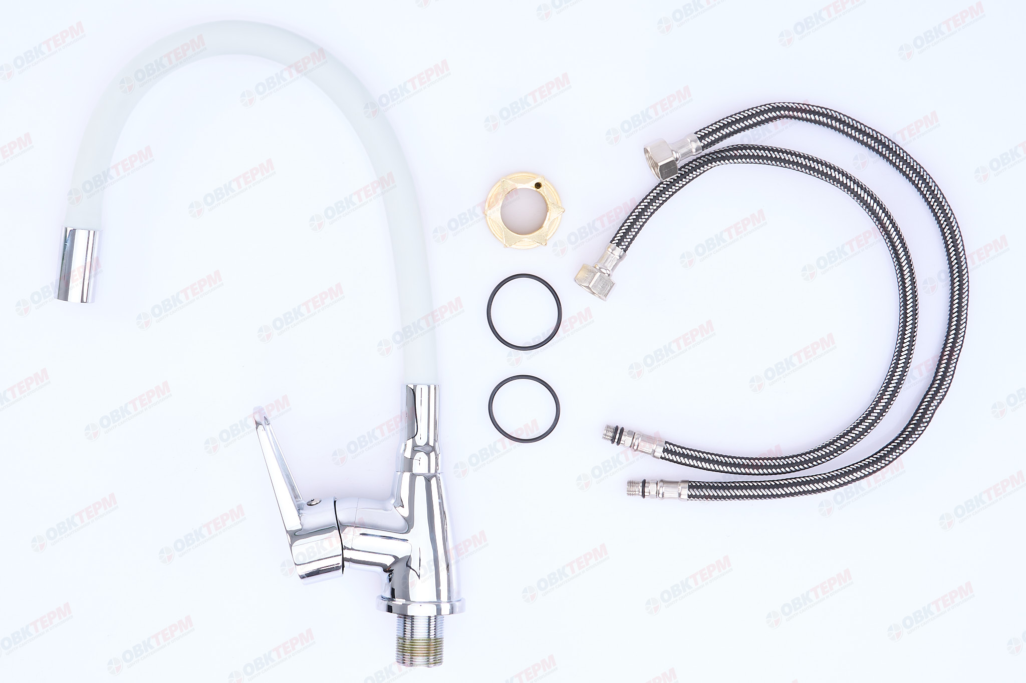 Смеситель д/кухни REFLECTOR ZERIX SOP7 146 WHITE Ø40 ГАЙКА (10 шт/ящ) - миниатюра №3