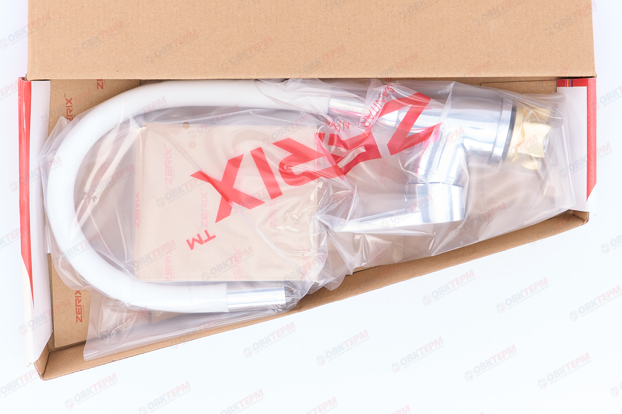 Смеситель д/кухни REFLECTOR ZERIX SOP7 146 WHITE Ø40 ГАЙКА (10 шт/ящ) - миниатюра №5