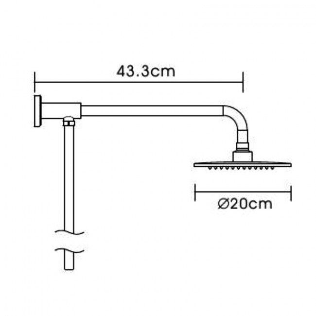 Душ/система FRAP F2406 хром (без смесителя) - миниатюра №7