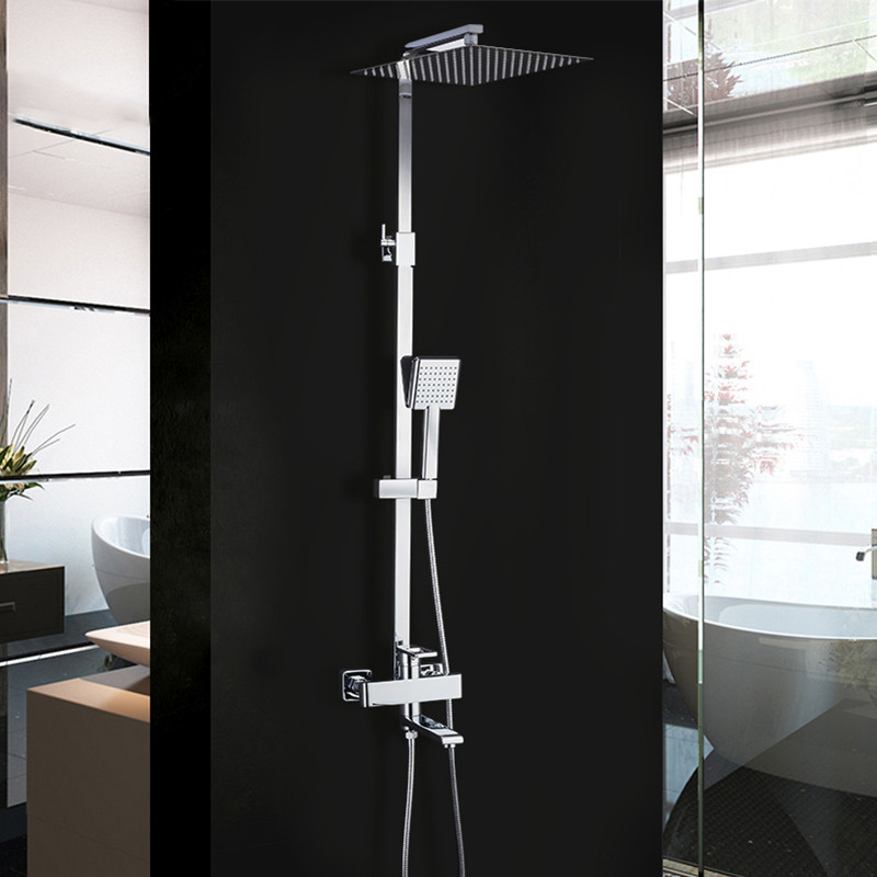 Душ/система FRAP F2415-2 хром(смес с гусаком, верхний душ, ручн. лейка) - миниатюра №2