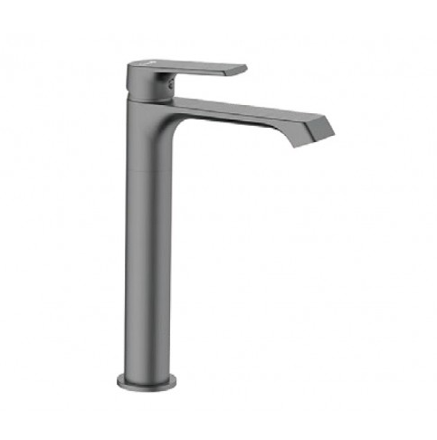 Смеситель д/умывальника FRAР F1071-29 оружейная сталь /высокий /латунь /Ø35 /гайка - изображение №1