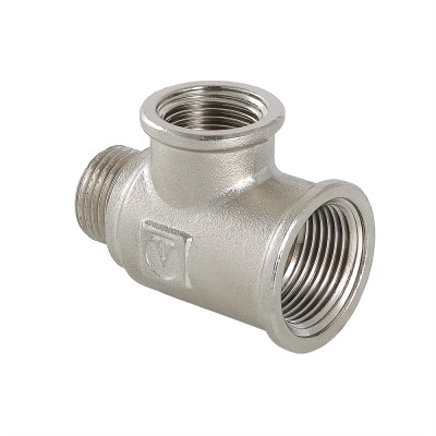 Тройник    3/4" - 1/2 - 3/4 ввн  никель (Valtec) - Изображение №2