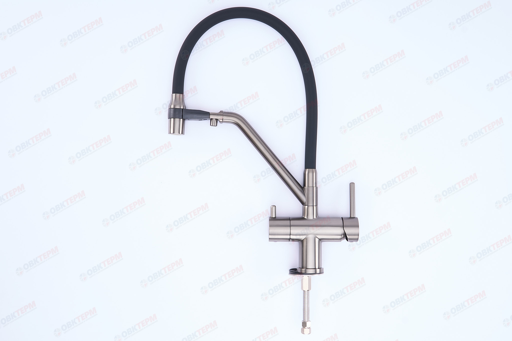 Смеситель д/кухни под ФИЛЬТР GAPPO G4398-89 латунь /оружейная сталь (Ø35, на шпильке) - Изображение №3