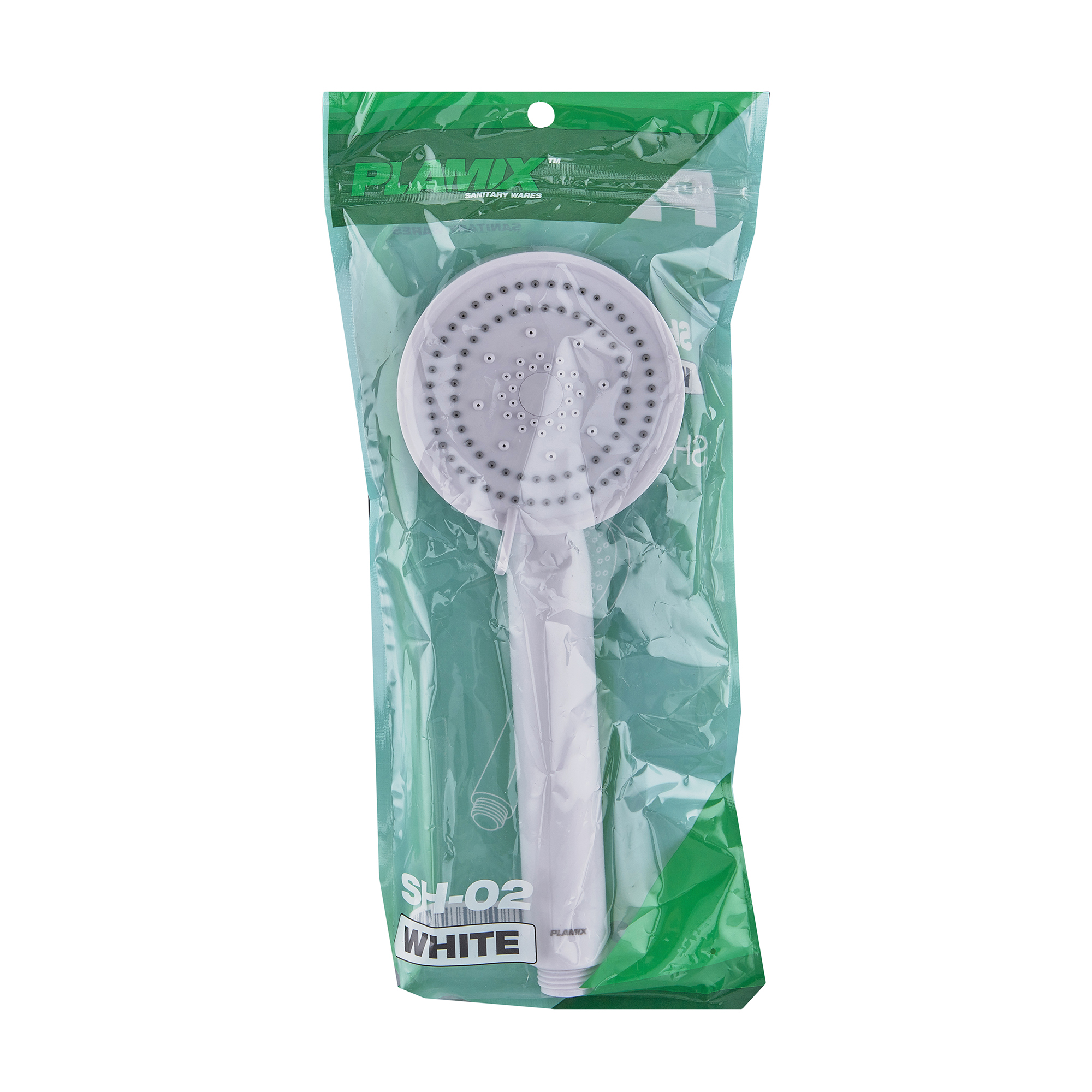 Лейка д/душа ручная PLAMIX SH-02 WHITE (5 режим) (50шт/ящ) - миниатюра №2
