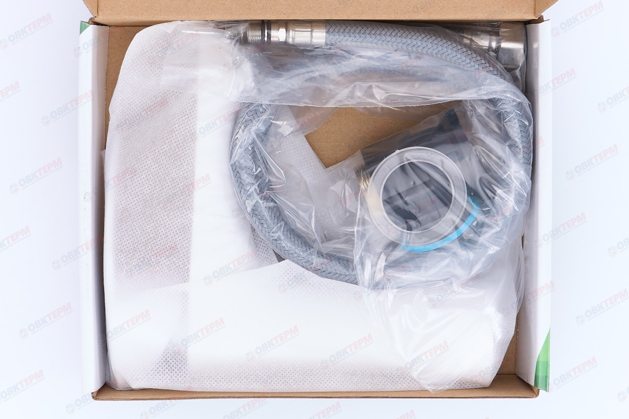 Смеситель для умывальника PLAMIX CEZAR-001 SET White (с подводкой) (20 шт/ящ) - Изображение №5