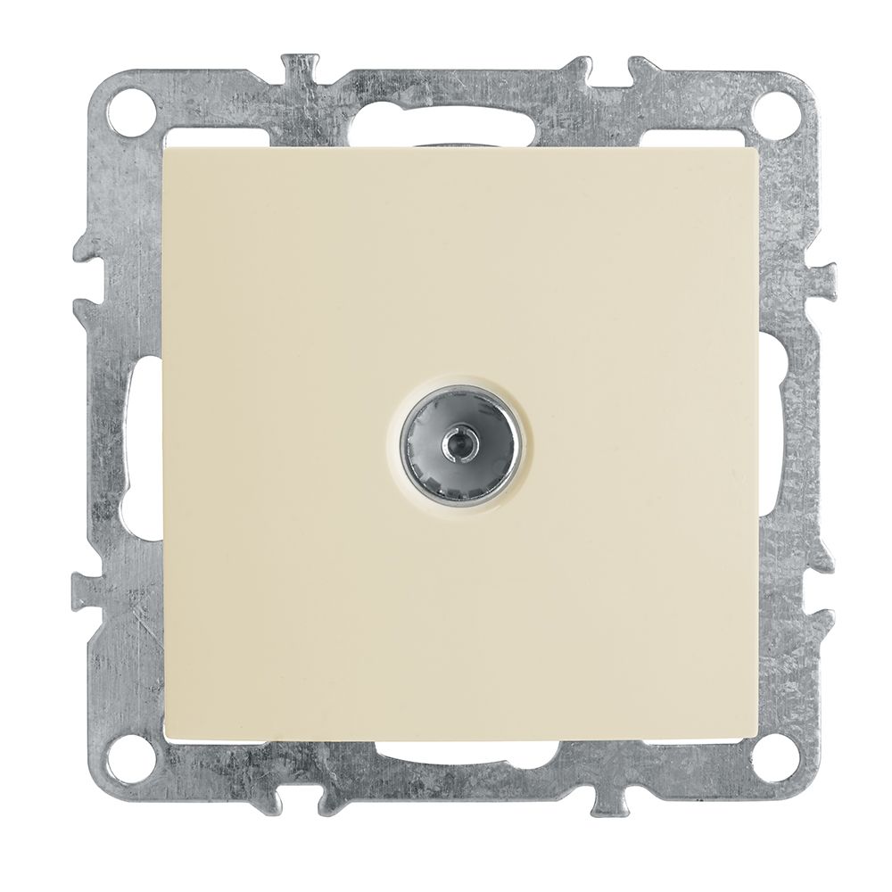 Розетка телевизионная 1-местная (механизм), STEKKER серия Эрна, PST00-9108-02, слоновая кость - изображение №1