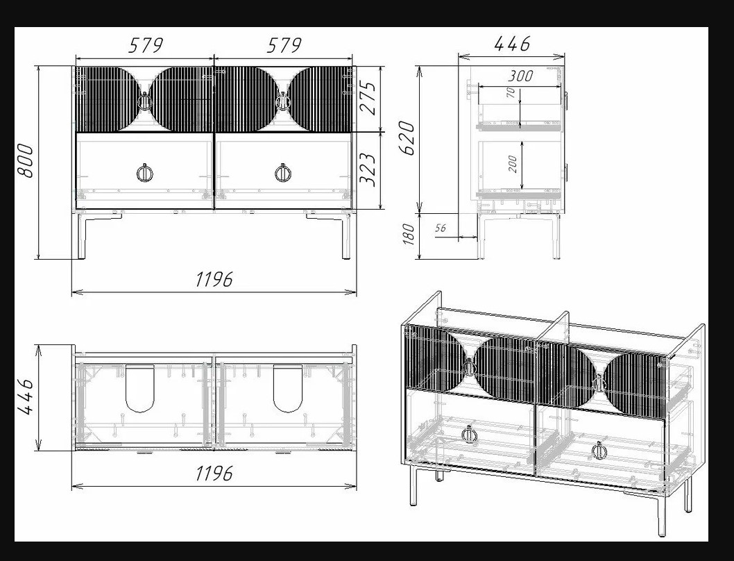 Тумба напольная 120 "Энсо" EvaGold (ум Line 120) - Изображение №2