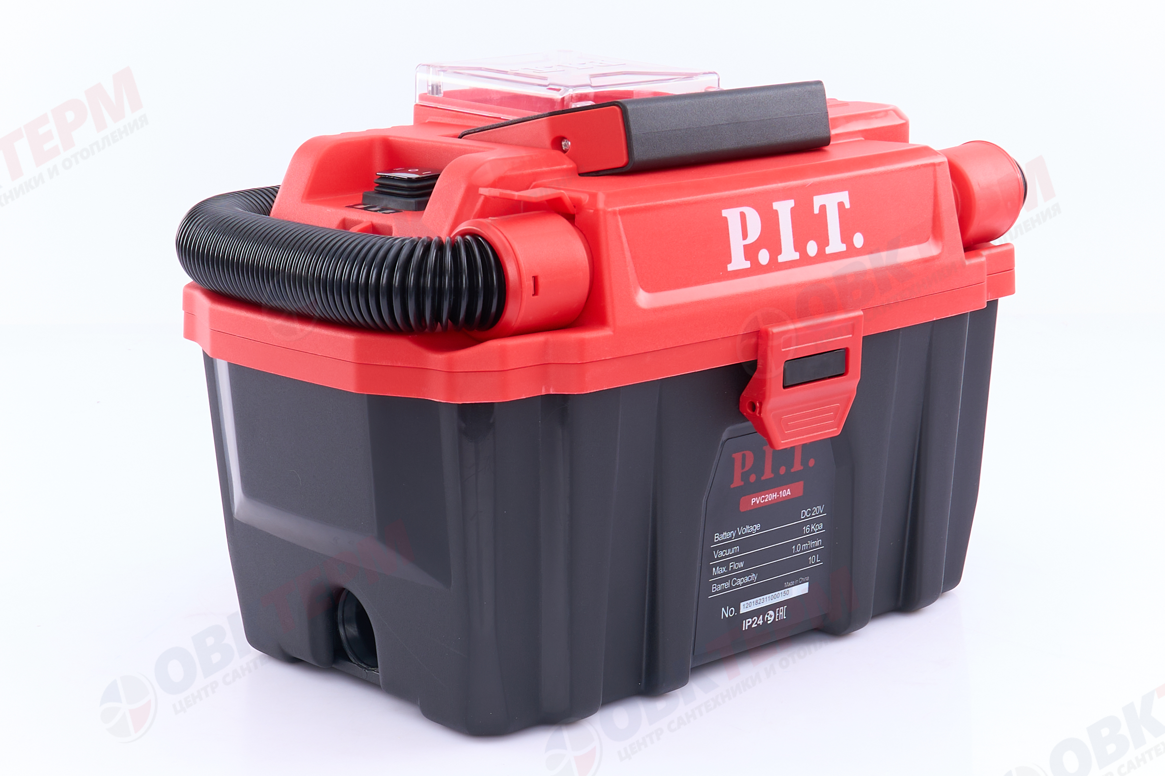 Пылесос аккум. P.I.T OnePower PVC20H-10A SOLO (20В, 10л, 16кПа (1 м³/мин (БЕЗ АКБ и ЗУ) - Изображение №2