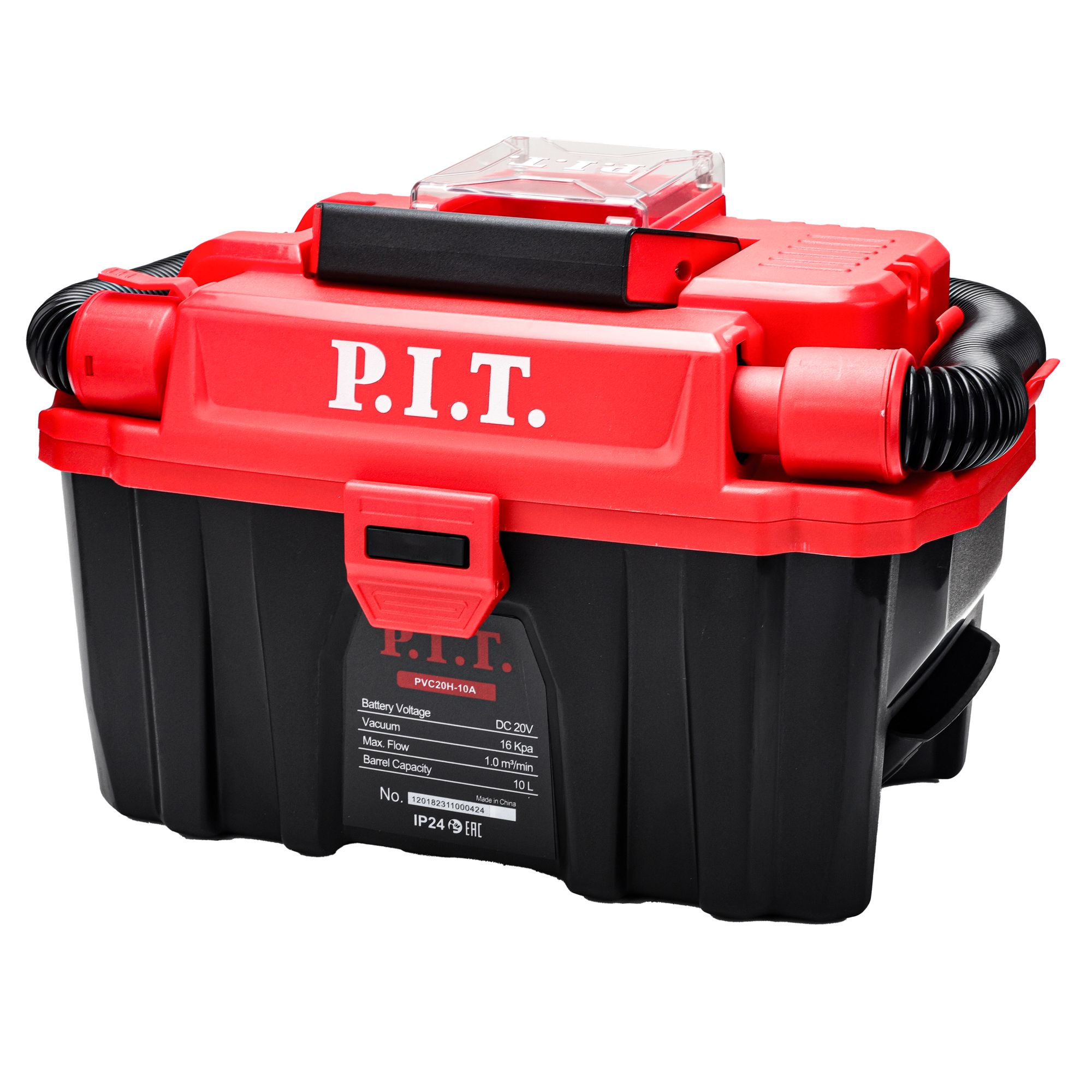 Пылесос аккум. P.I.T OnePower PVC20H-10A SOLO (20В, 10л, 16кПа (1 м³/мин (БЕЗ АКБ и ЗУ) - Изображение №5