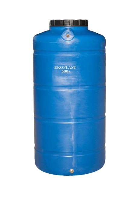Емкость   ЭКОПЛАСТ       500л   вертикальная  Синяя ОВН 500  (в106*д89) - Изображение №1