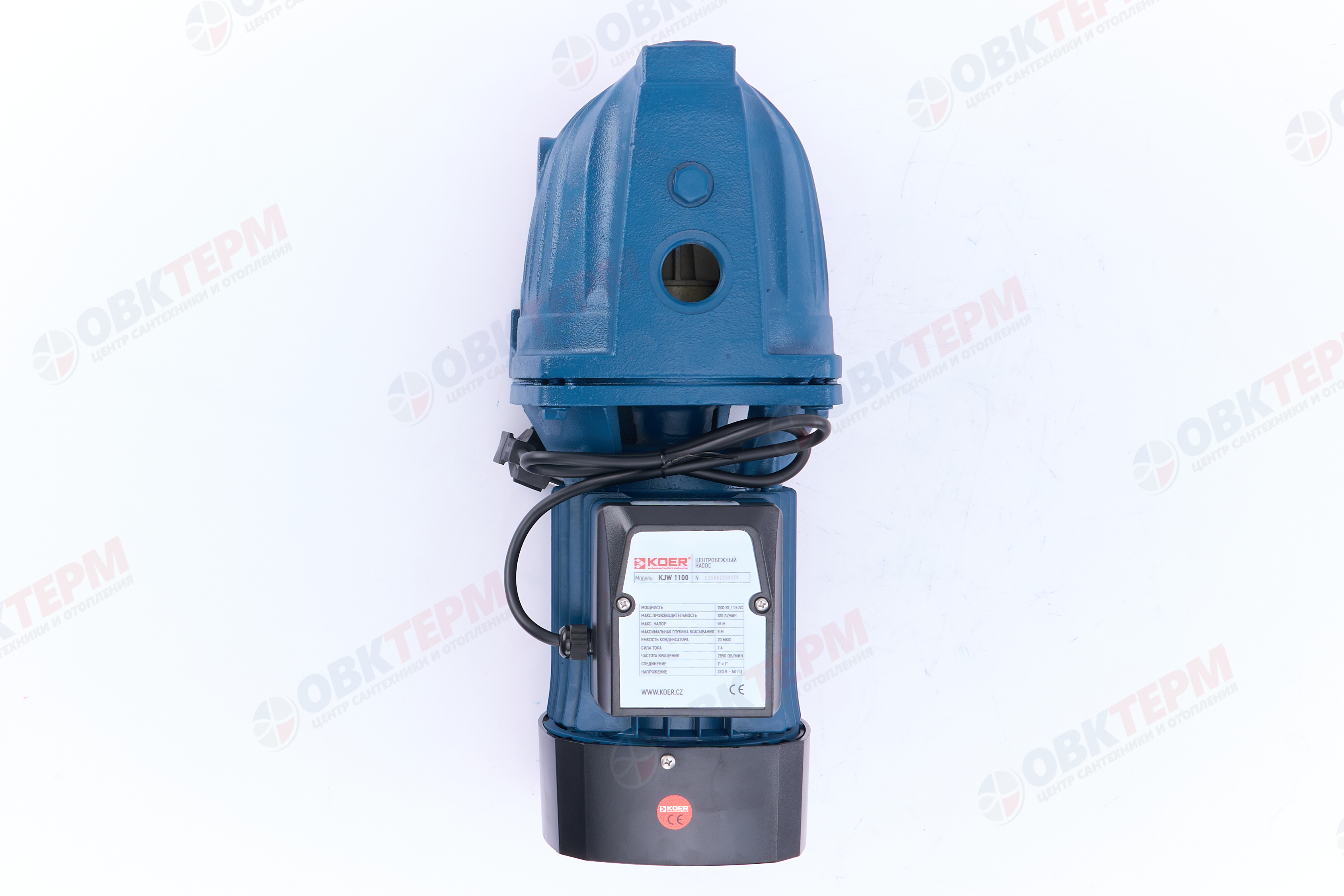 Насос центробежный  KJW 1100 KOER (1,1кВт/100л.м./55м.) - миниатюра №7