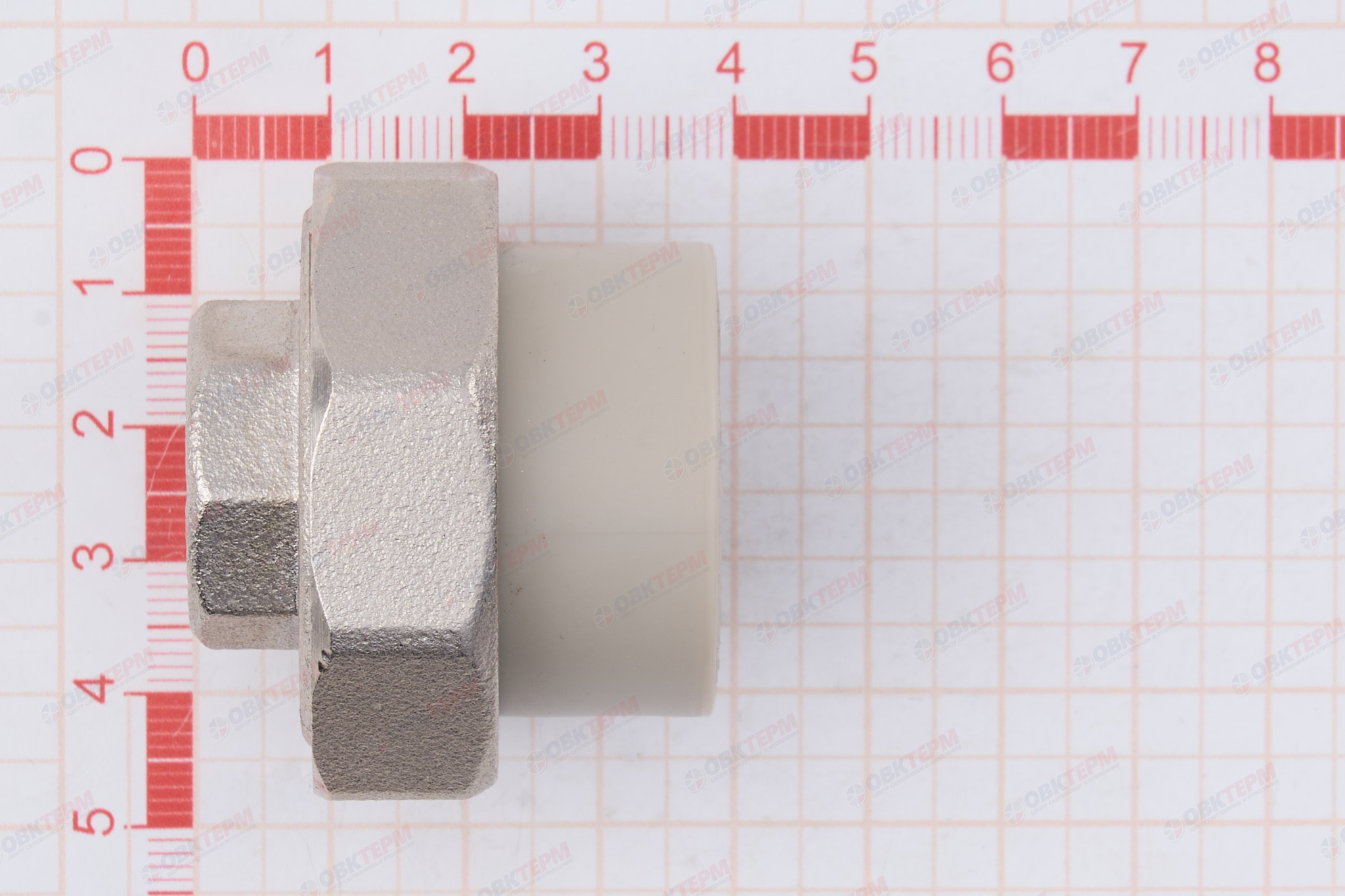 Разборное соединение   25 *  1/2"  В    СЕРОЕ PP-R    (RTP)    (140/10) - миниатюра №6