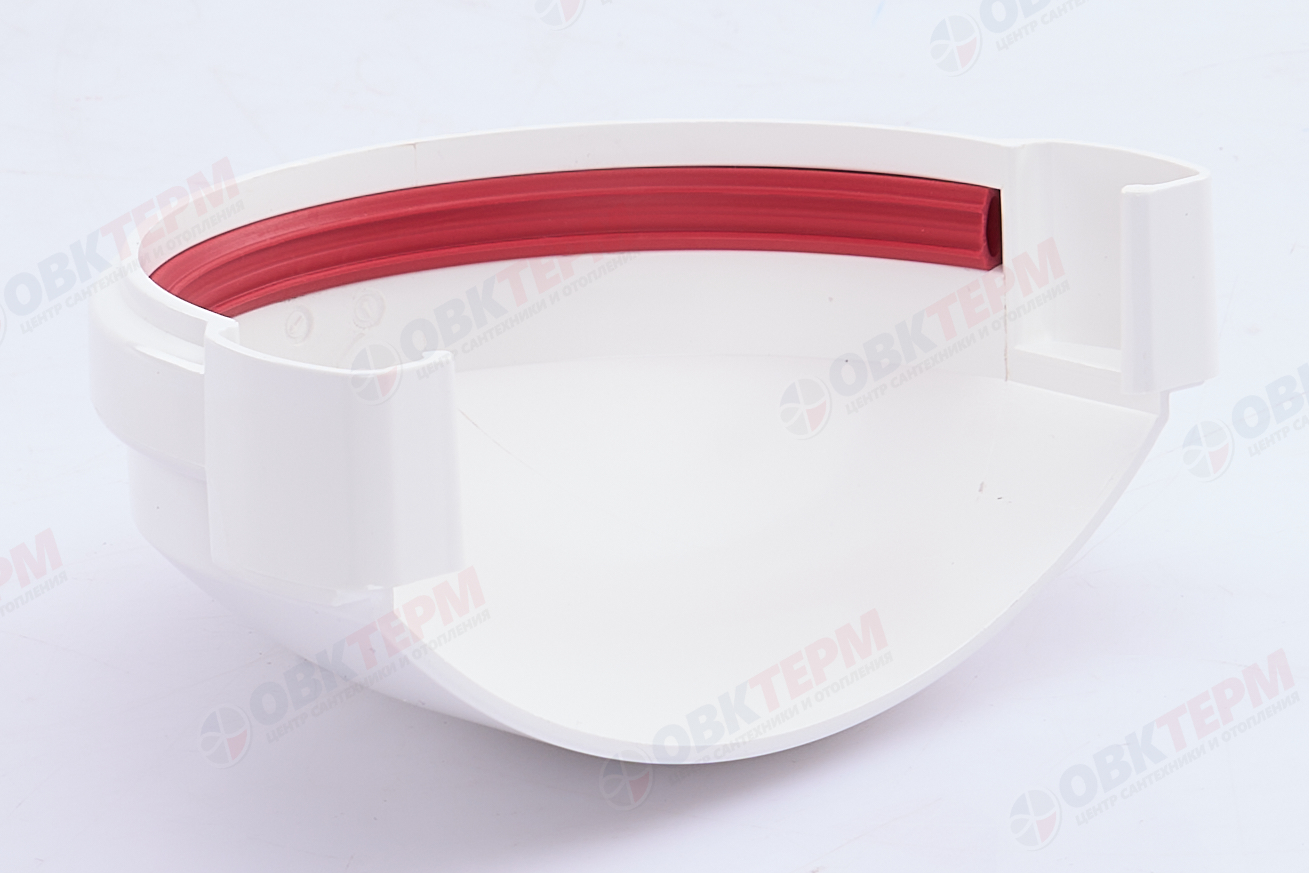 Заглушка желоба Дизайн 135 ПВХ Grand Line белая (RAL 9003) (уп. 77шт) - Изображение №2