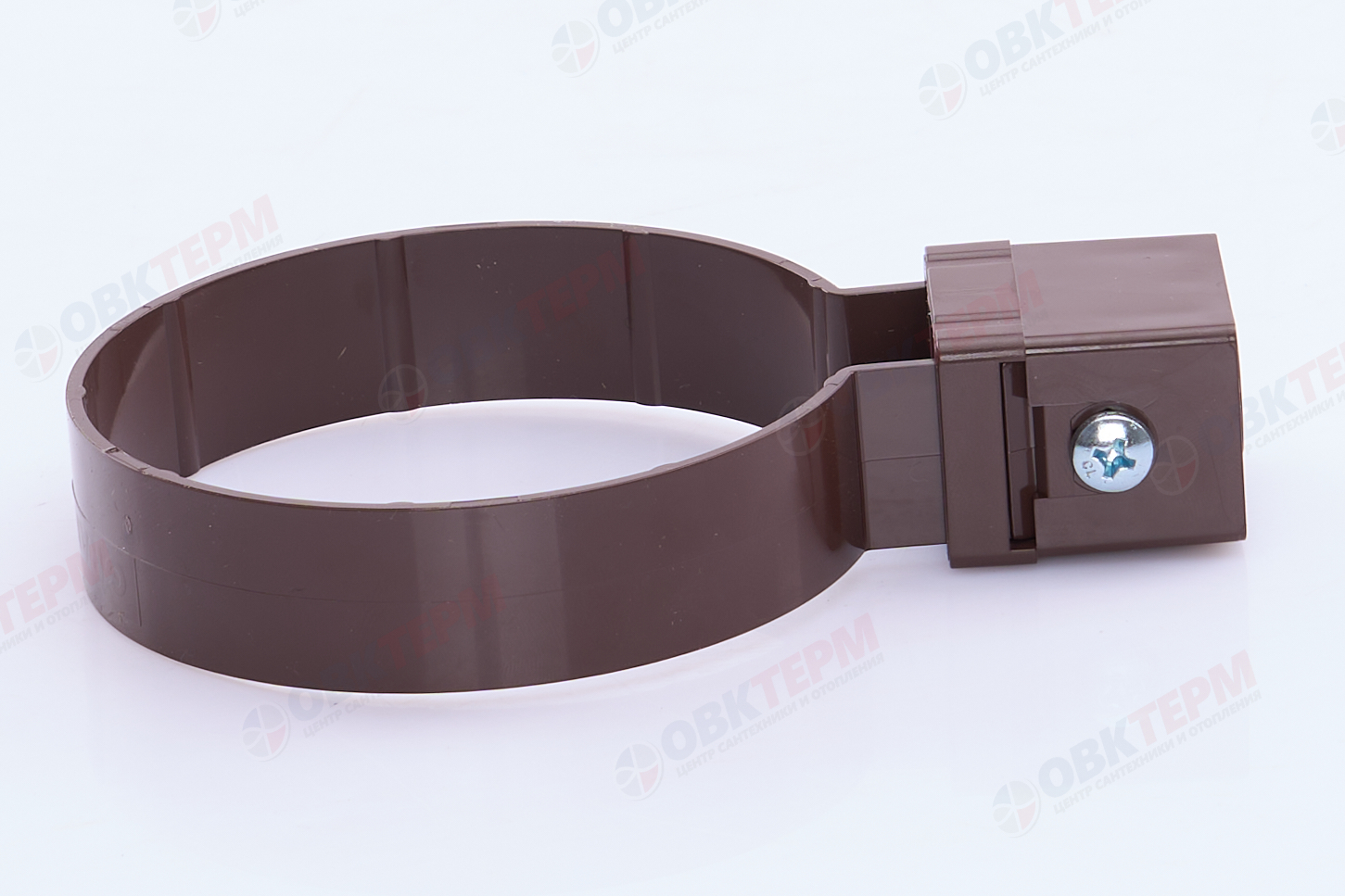 Хомут трубы Kliker ПВХ Grand Line Premium шоколадный (инд.упак.) (RAL 8017) (уп. 120шт) - Изображение №5